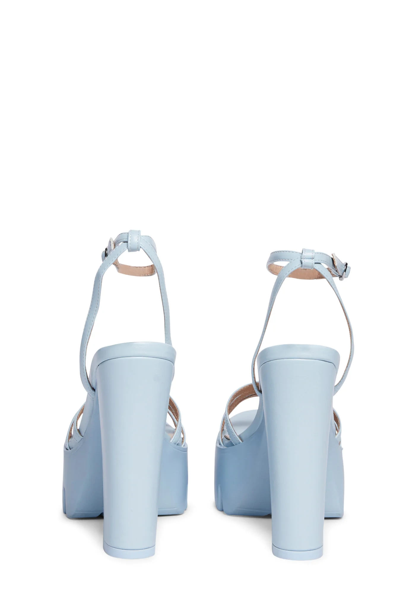 Caria-1 Block Heels - Blue - Image 4