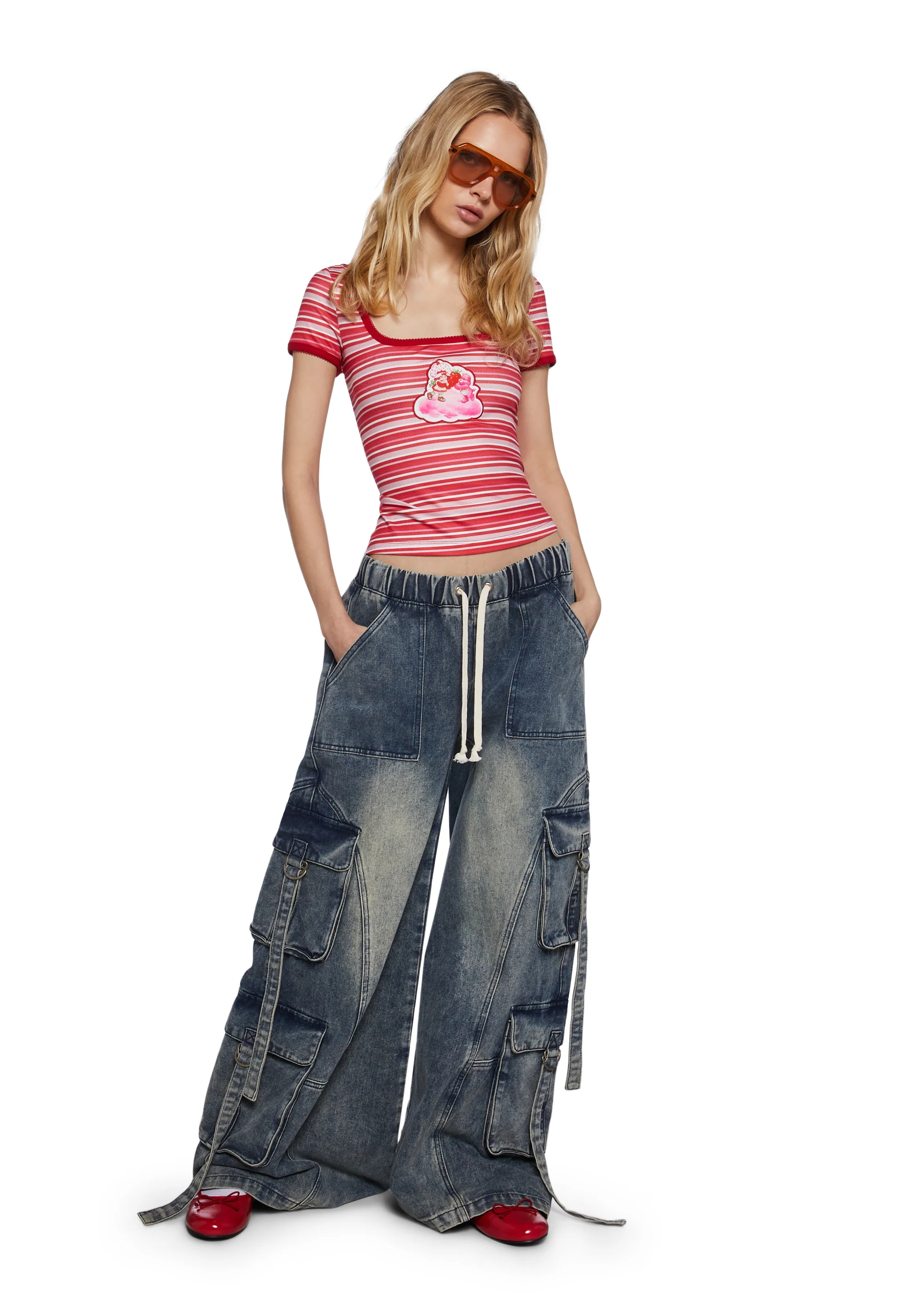 Caring Hearts Striped Tee - Image 5