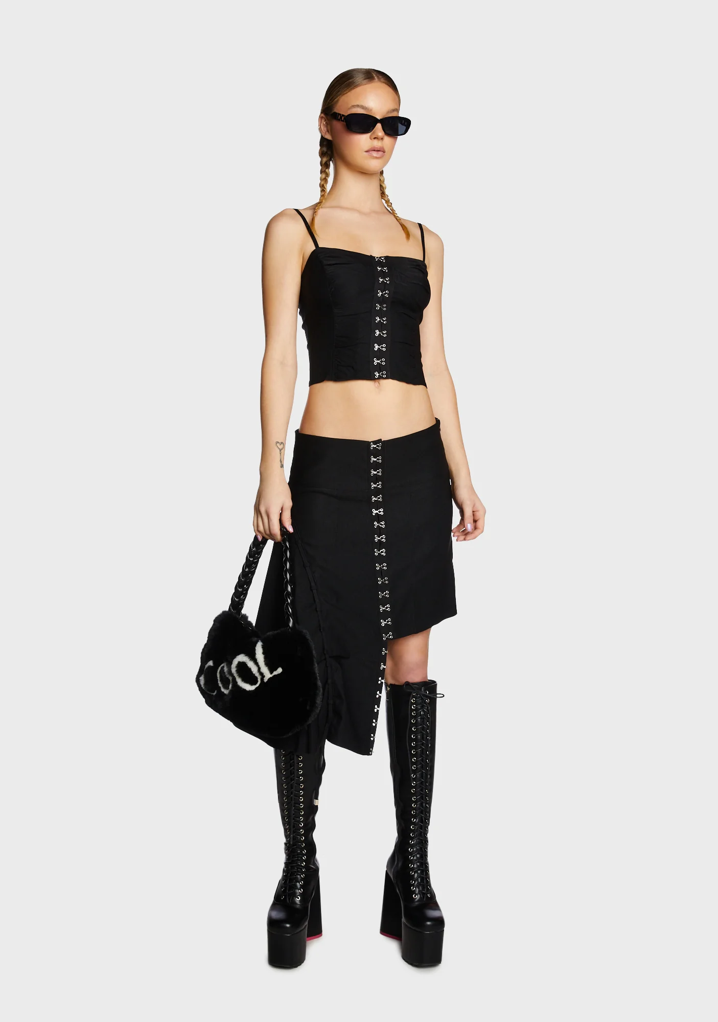 Carlisia Asymmetrical Midi Skirt - Image 3