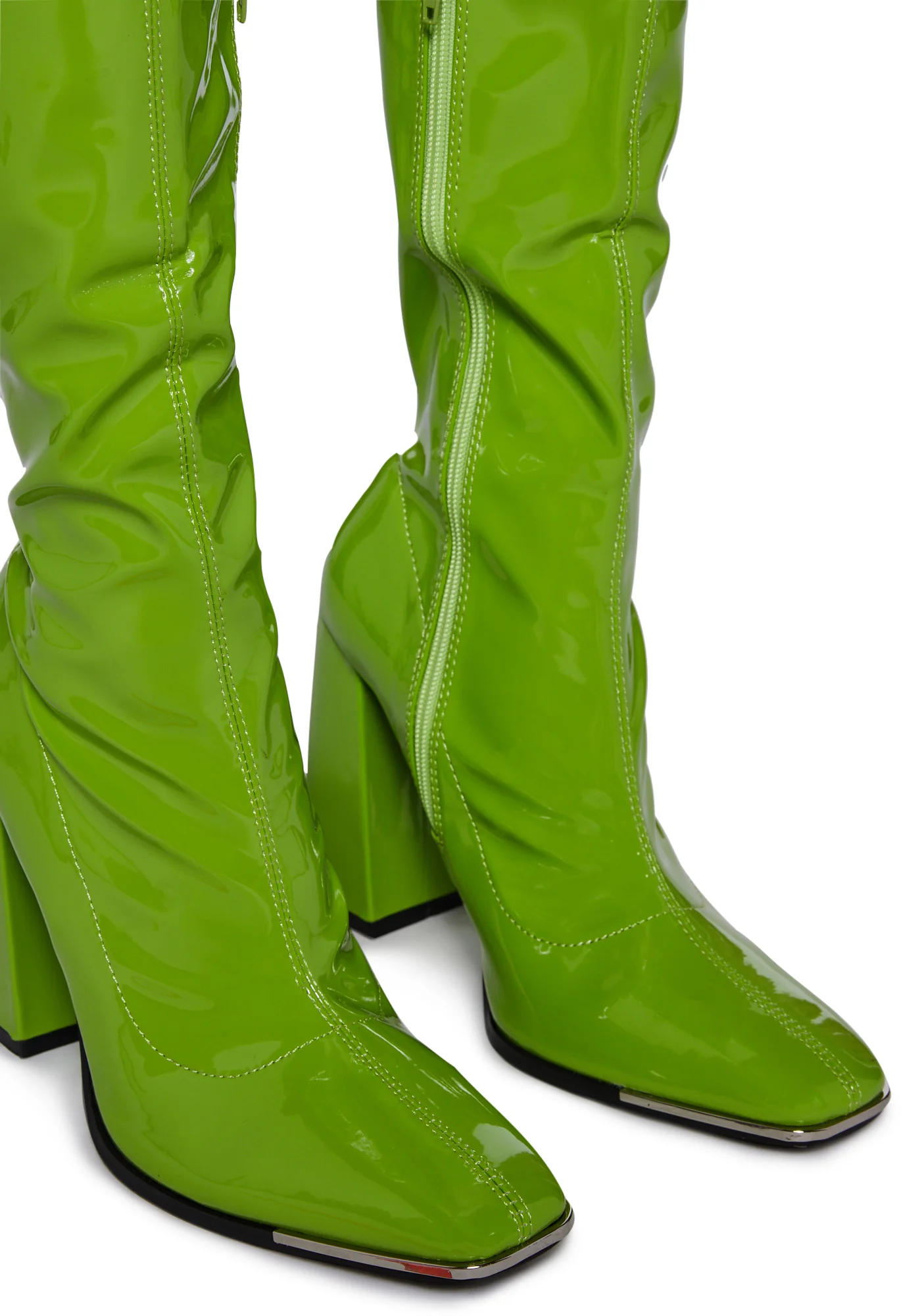Caryn Knee High Boots - Lime - Image 2