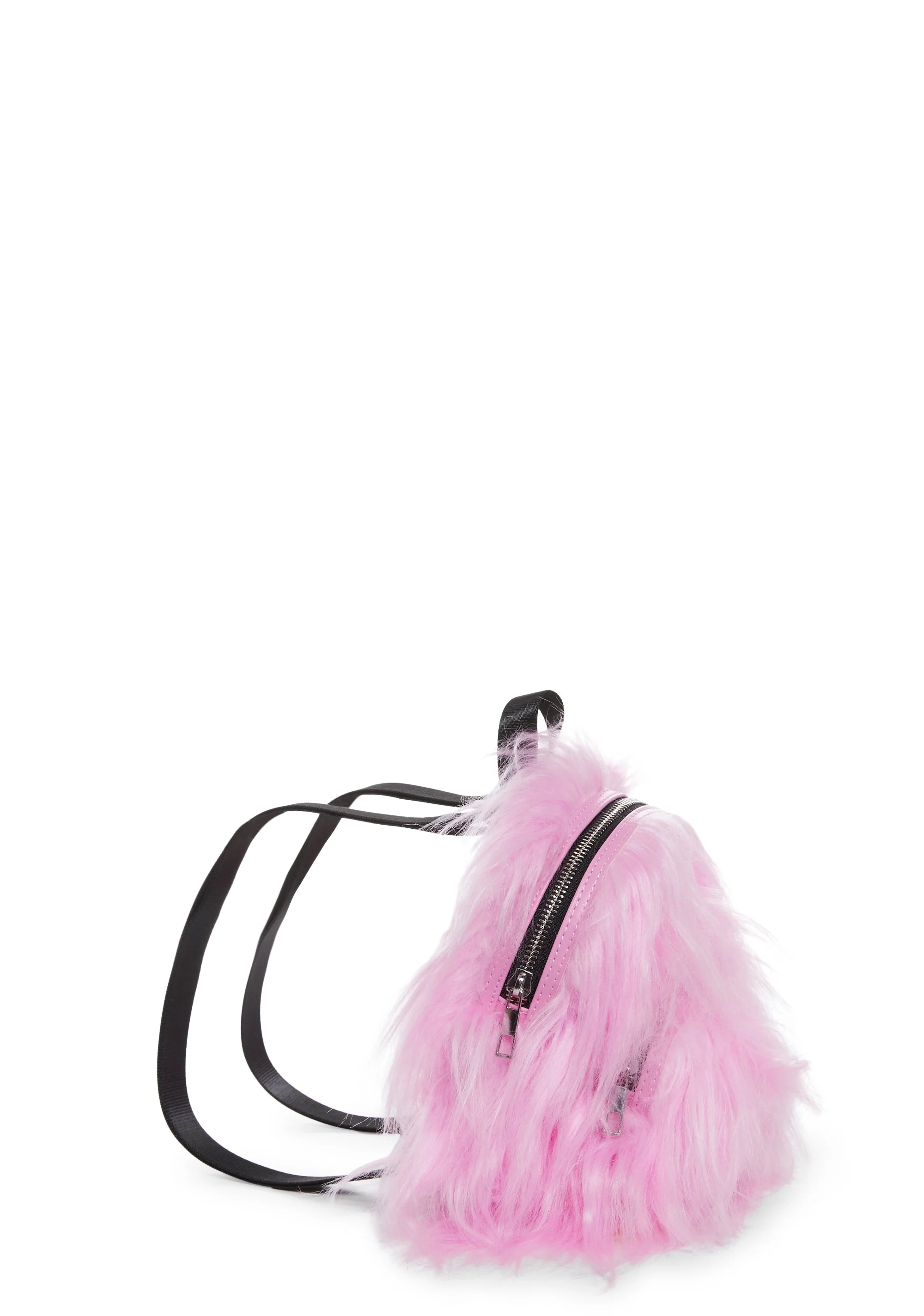 Case Of The Grumpies Fuzzy Backpack - Pink - Image 4