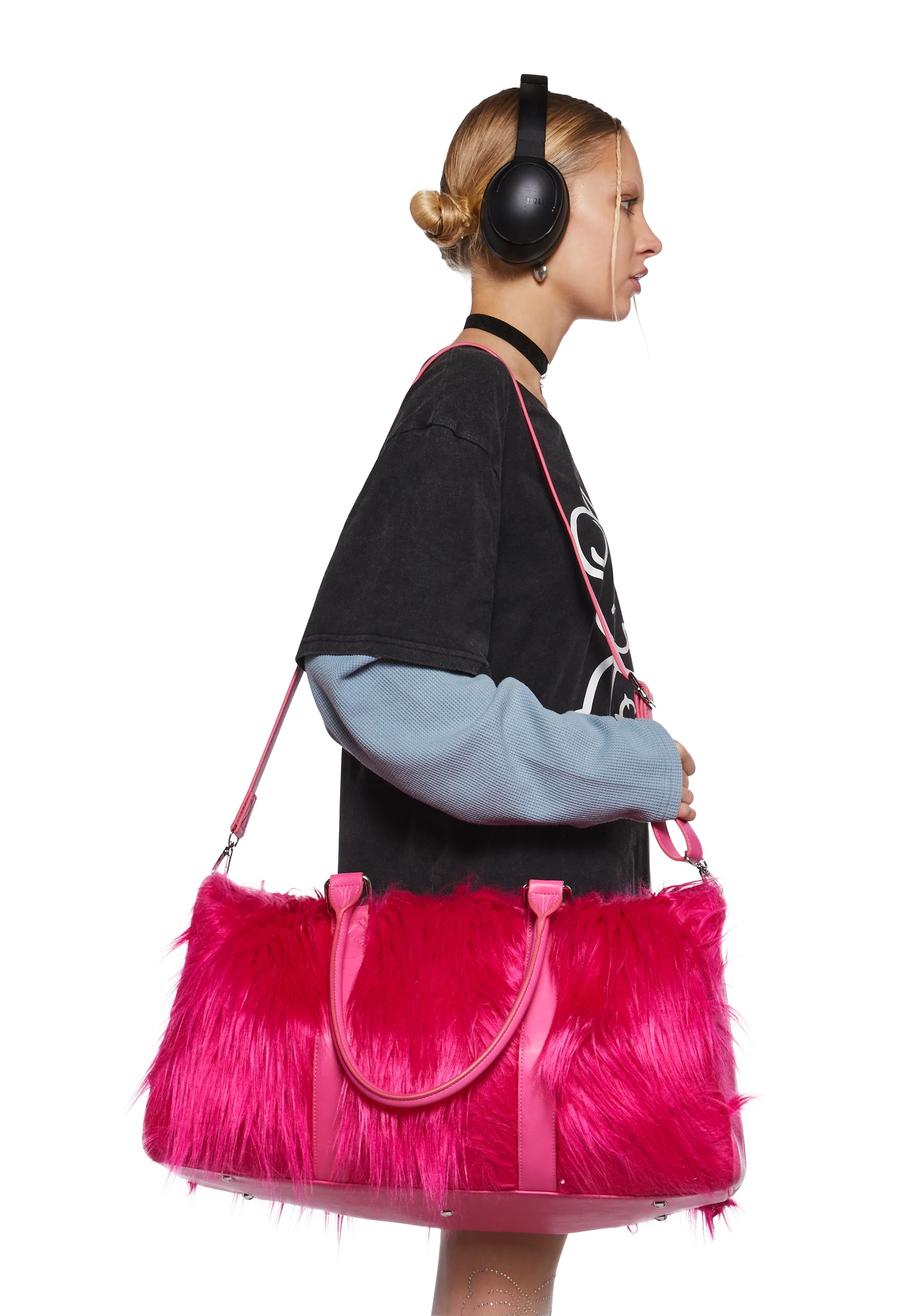 Case Of The Grumpies Fuzzy Weekender Bag - Image 2