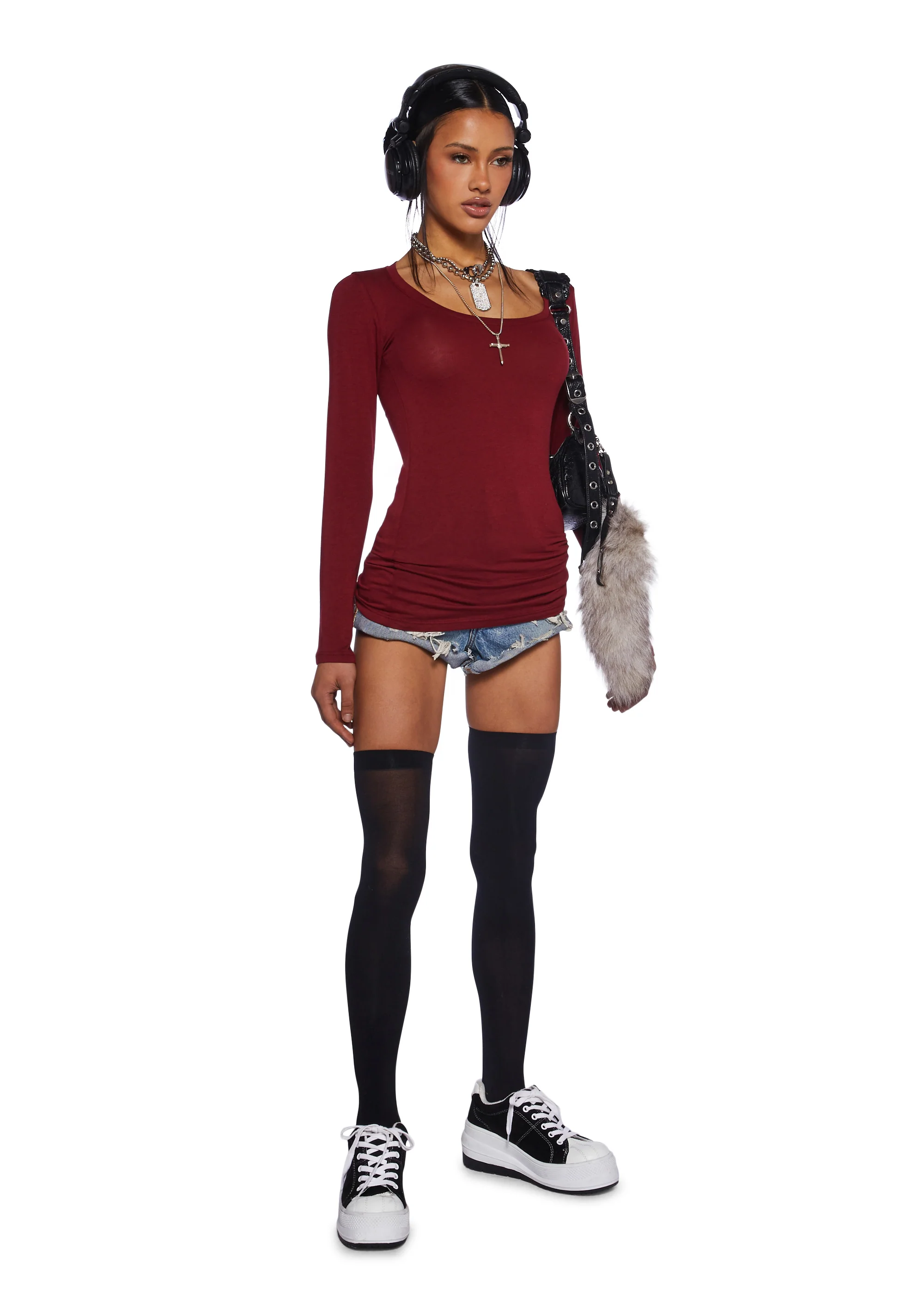 Casual Meetups Long Sleeve Top - Red - Image 4