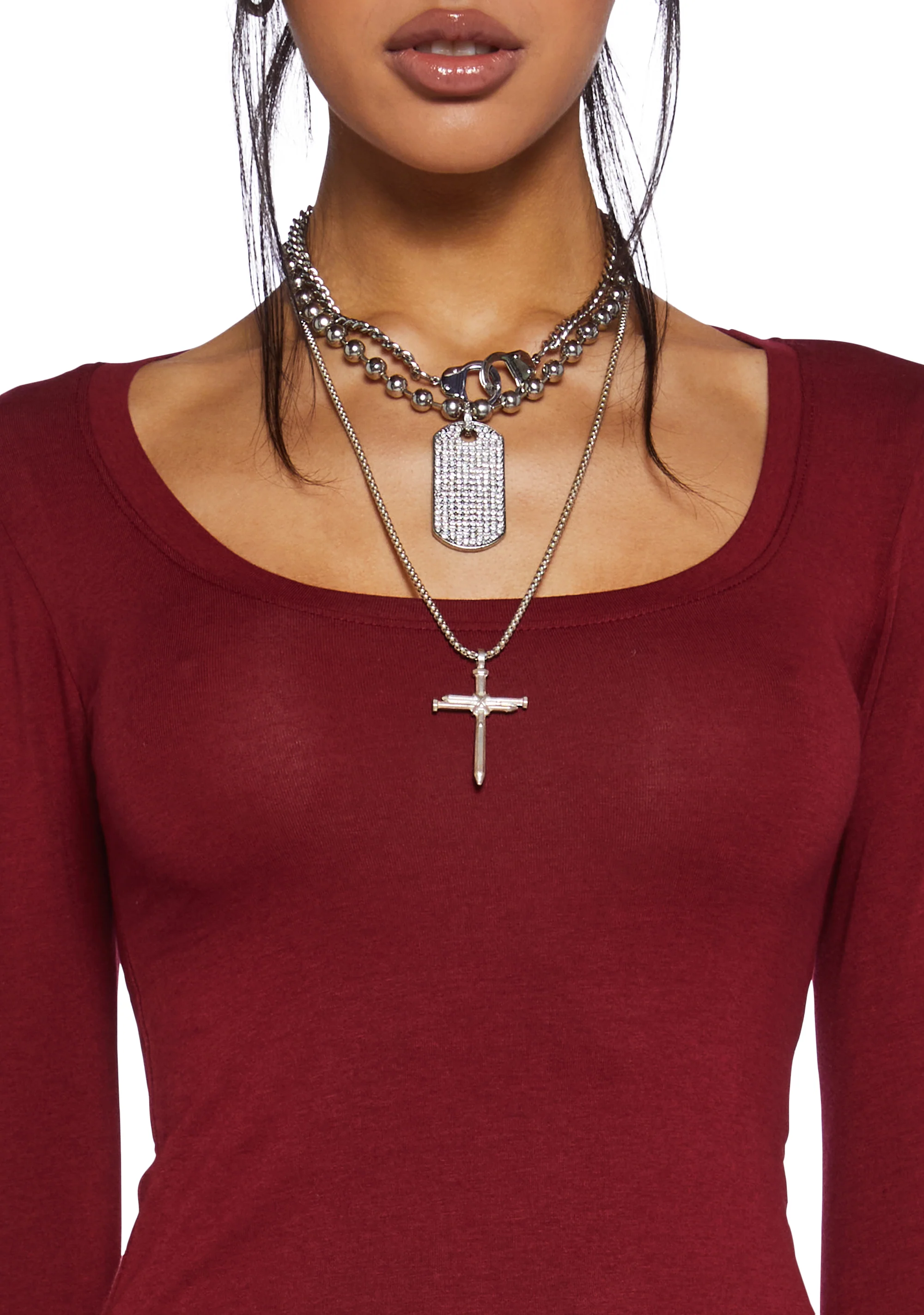 Casual Meetups Long Sleeve Top - Red - Image 5