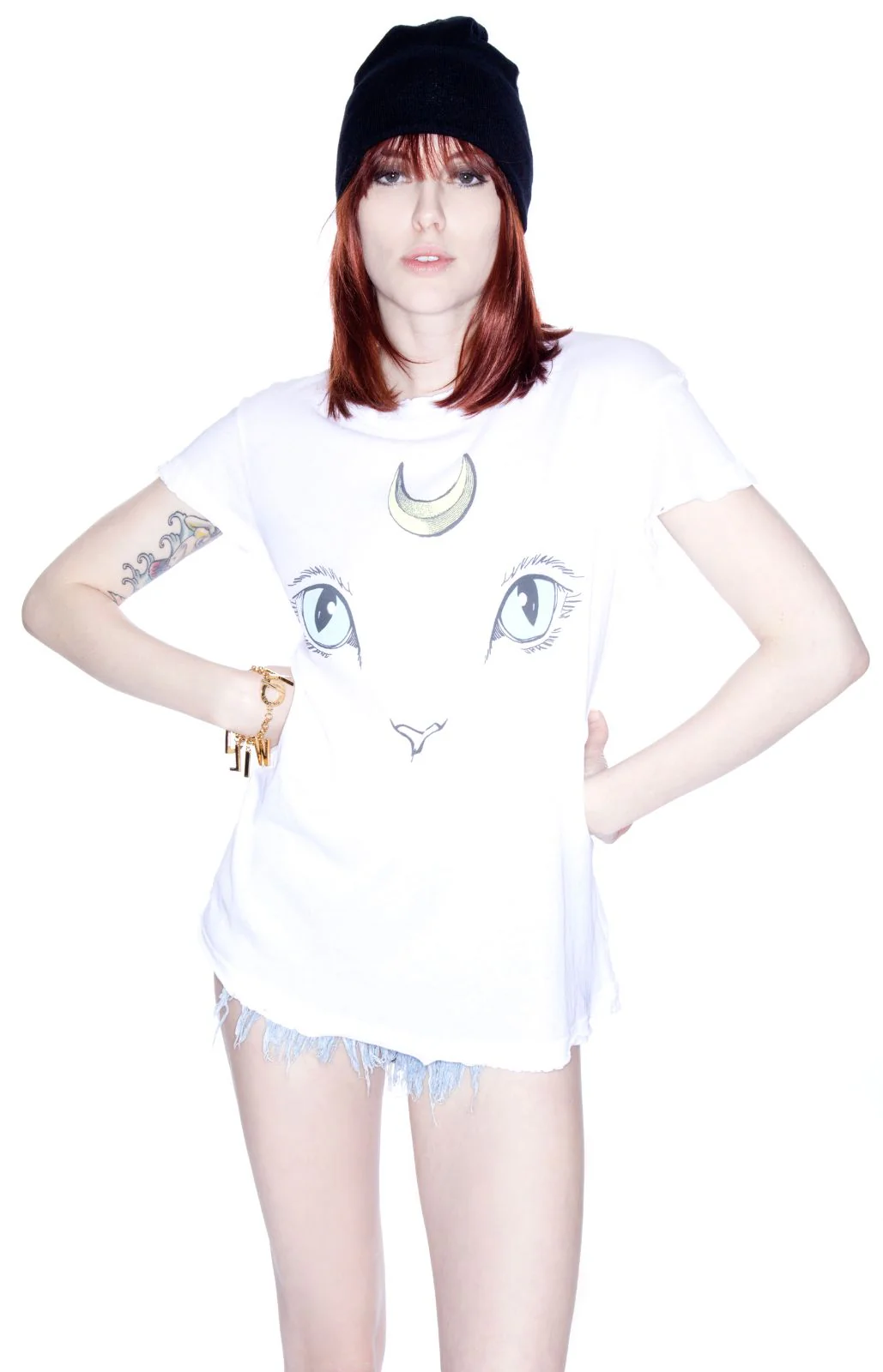 Cat and Moon Desert Crew - Black - Image 8