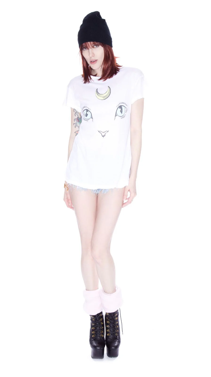 Cat and Moon Desert Crew - Black - Image 9