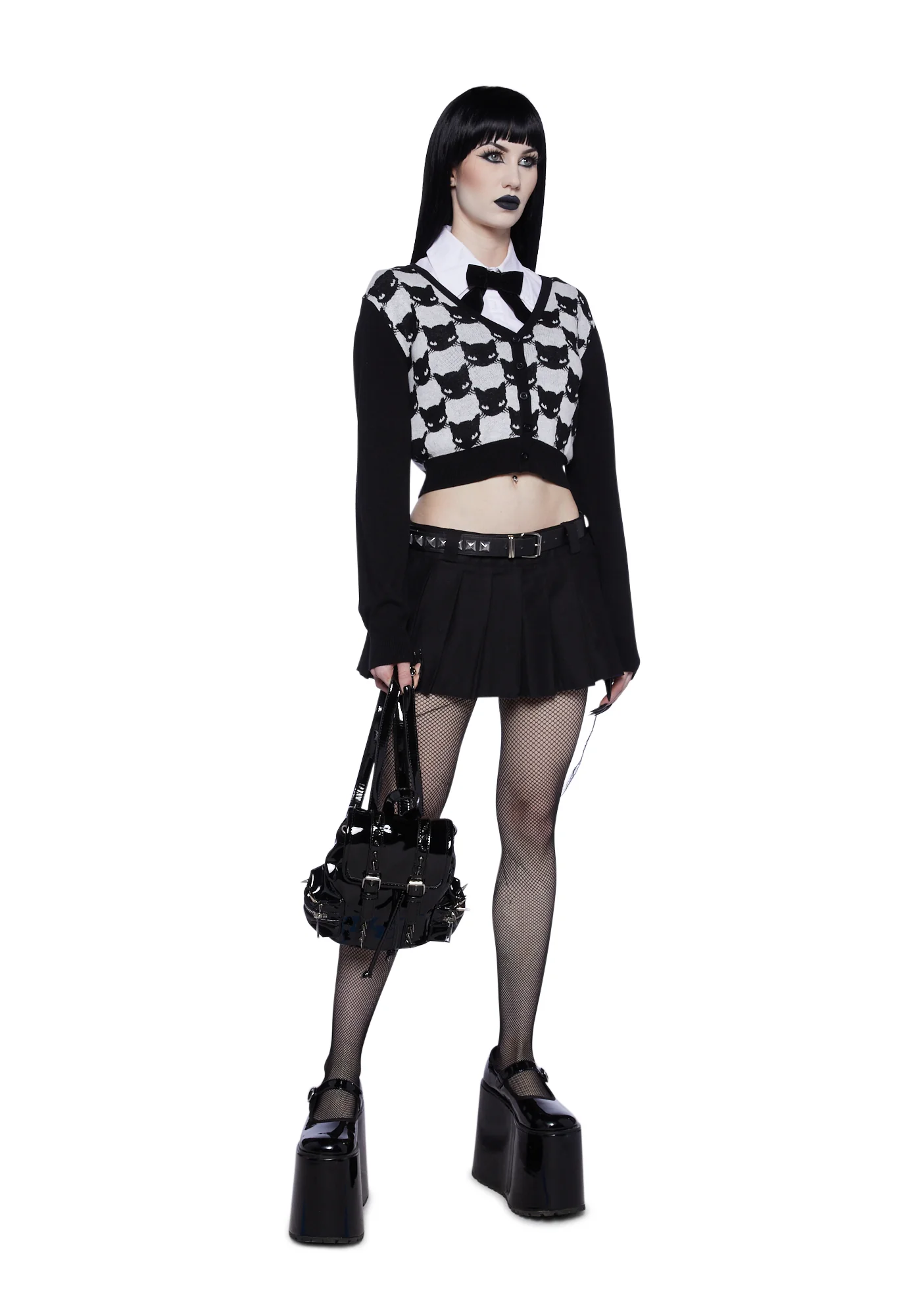 Cat Bandit Cropped Cardigan - Image 2