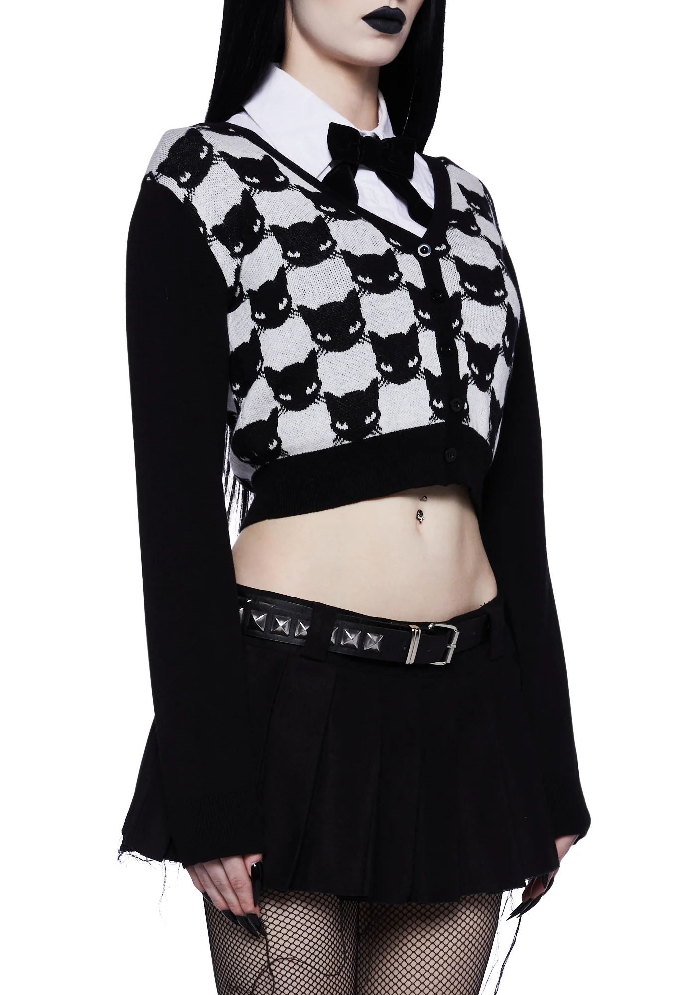 Cat Bandit Cropped Cardigan - Image 5