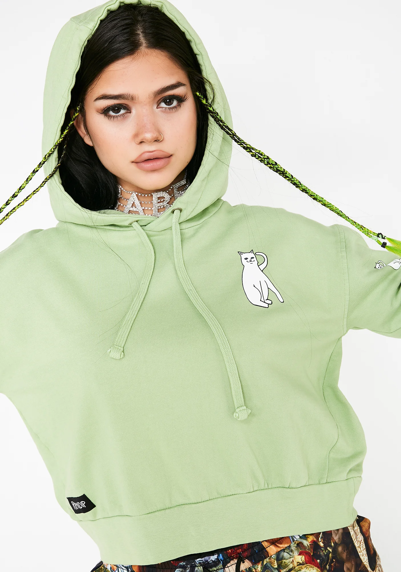Cats Crop Hoodie - Image 3