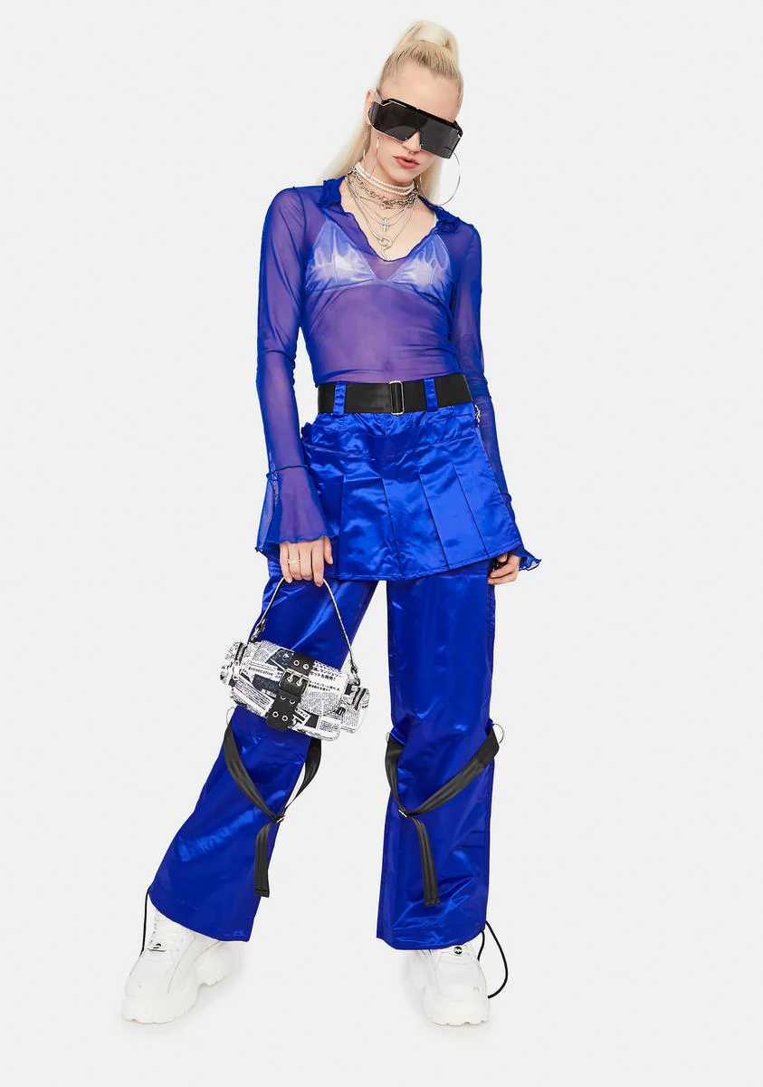 Causin' Chaos Mesh V-Neck Top - Image 3