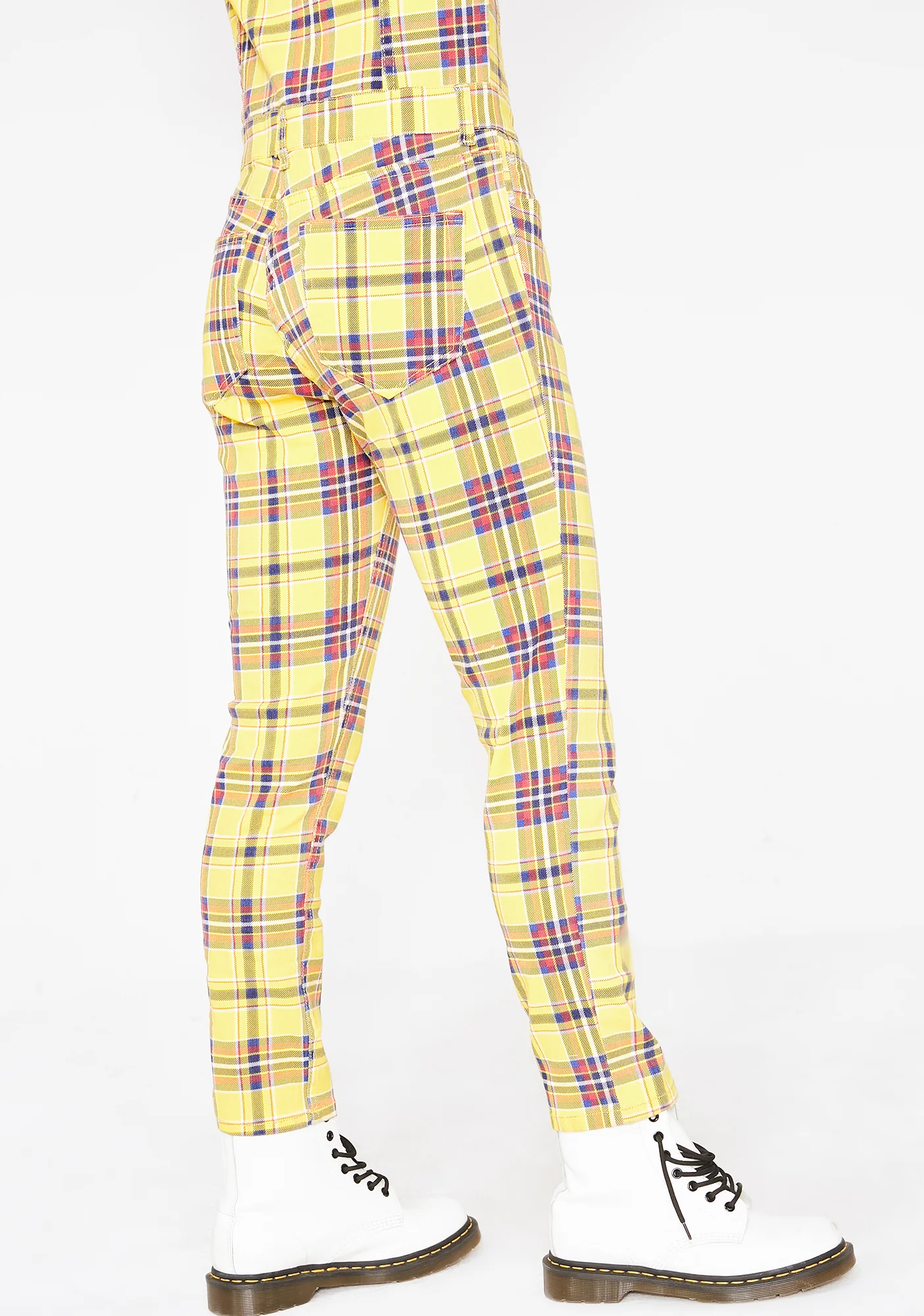 Caution Grunge Gang Plaid Jumpsuit - Image 4