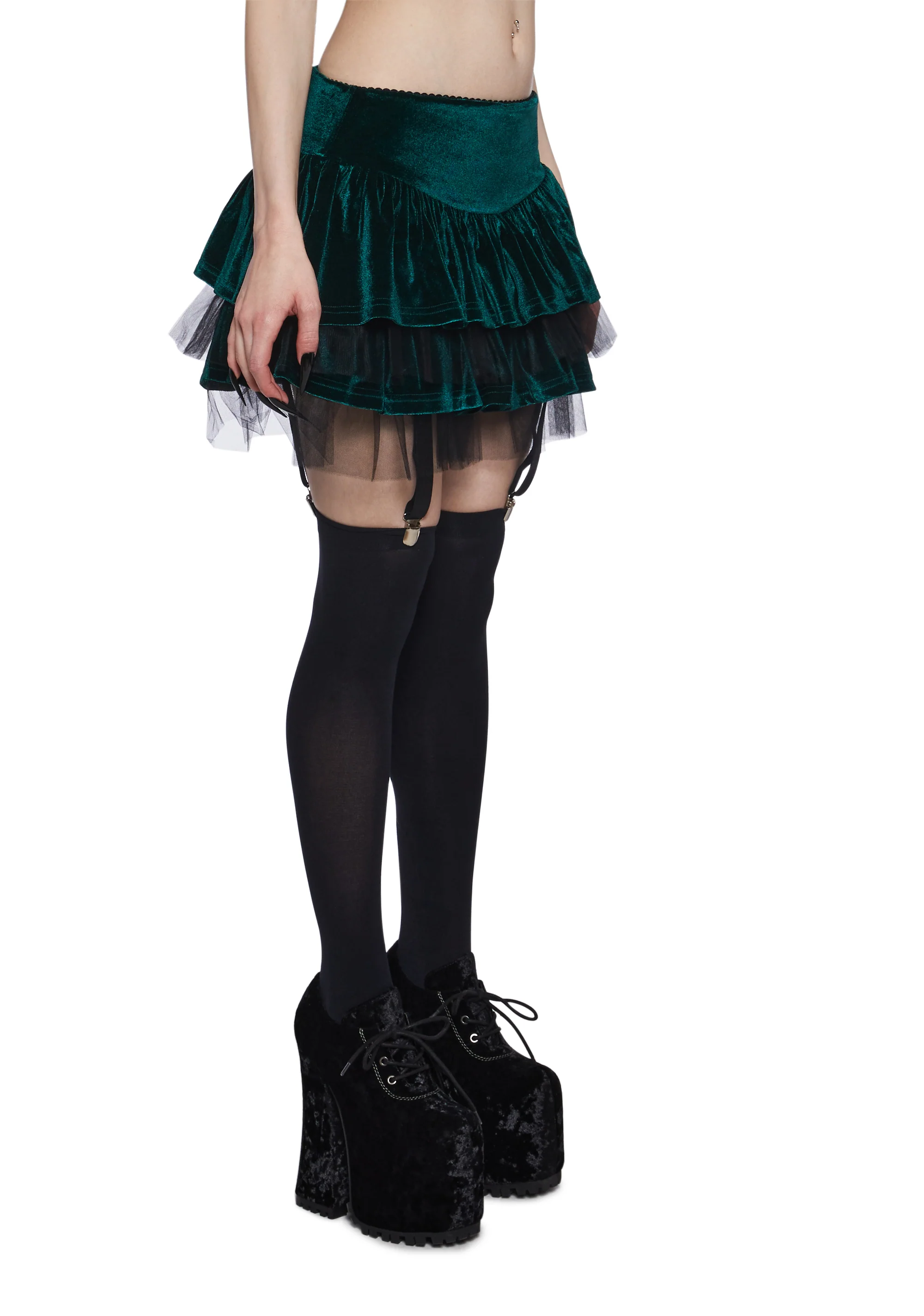 Cavalier Courtship Mini Skirt - Green - Image 4