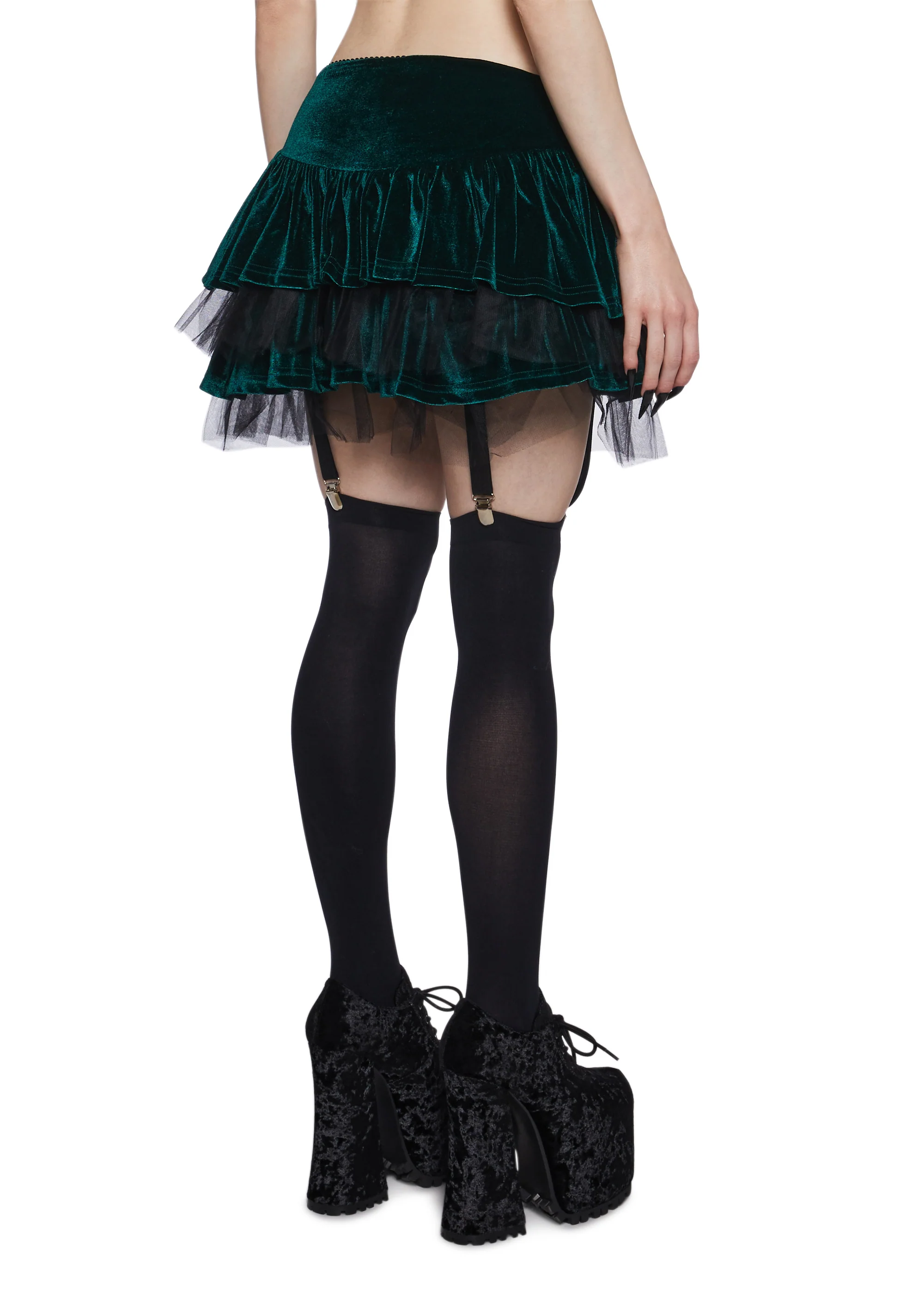 Cavalier Courtship Mini Skirt - Green - Image 5