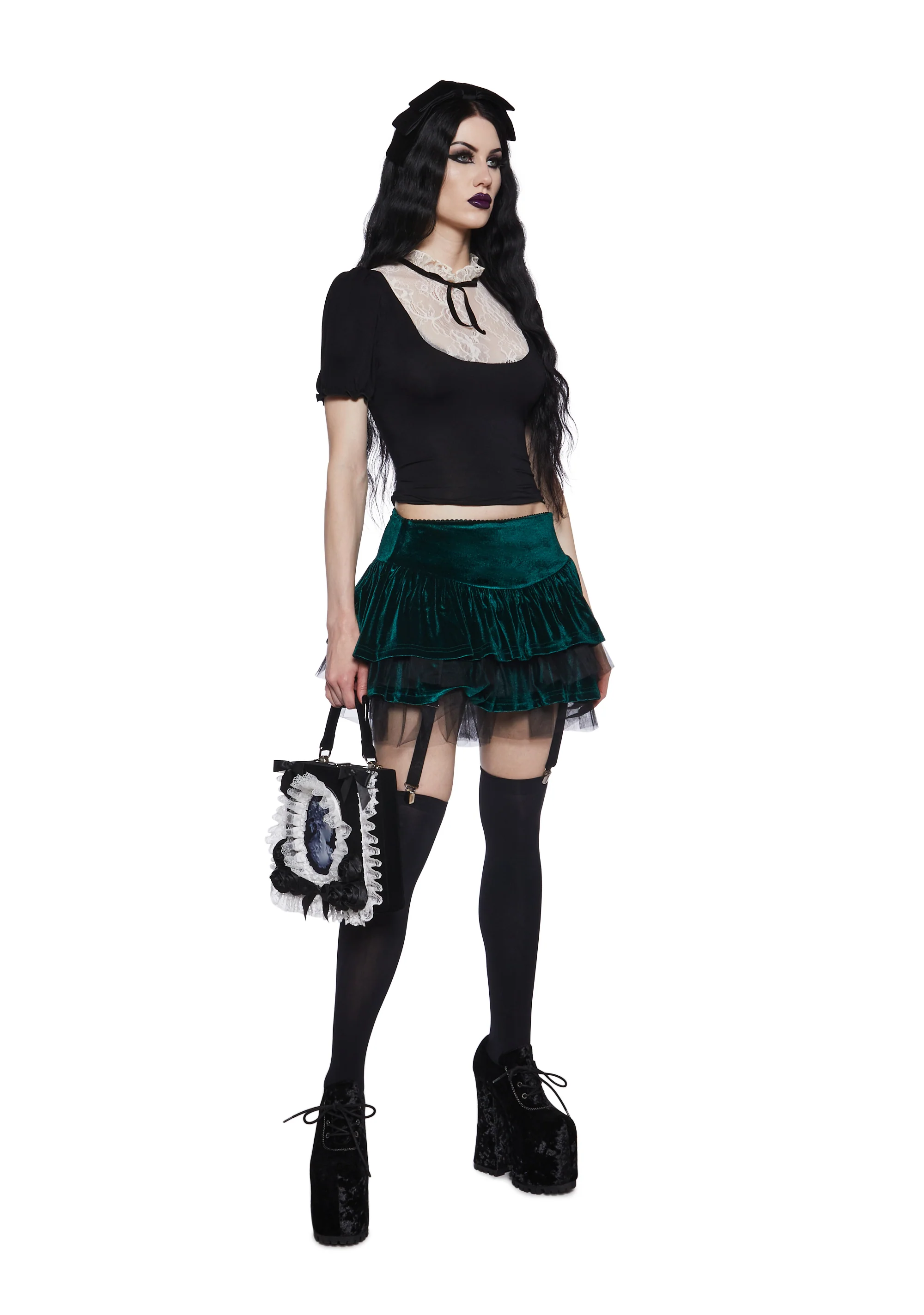 Cavalier Courtship Mini Skirt - Green - Image 6