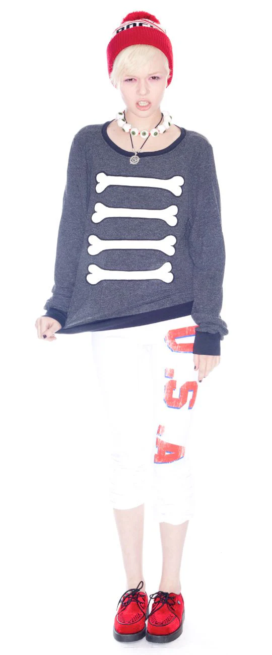 Caveman Baggy Beach Jumper - Light Red - Image 5