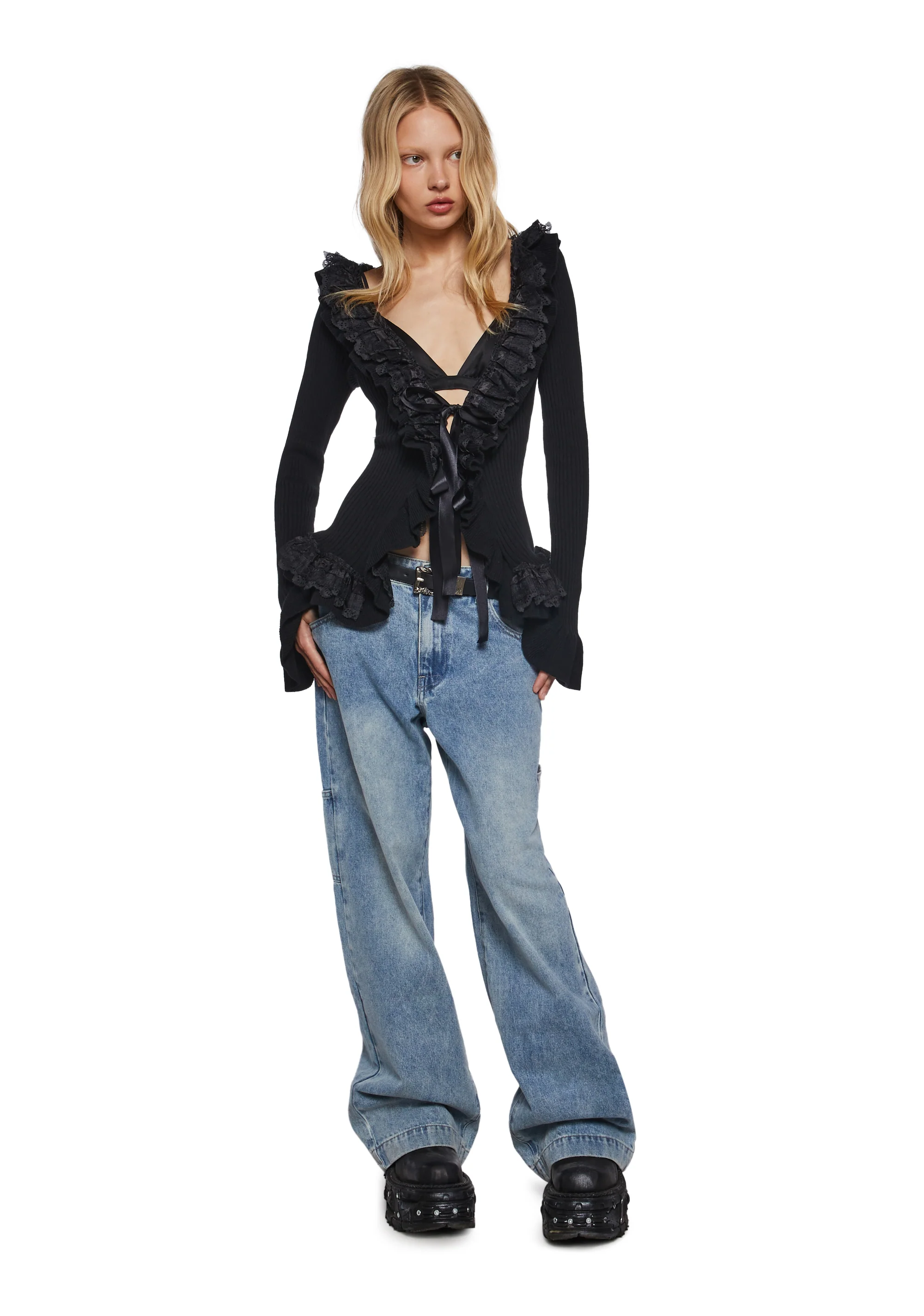 Celestial Darkness Knit Cardigan - Image 2
