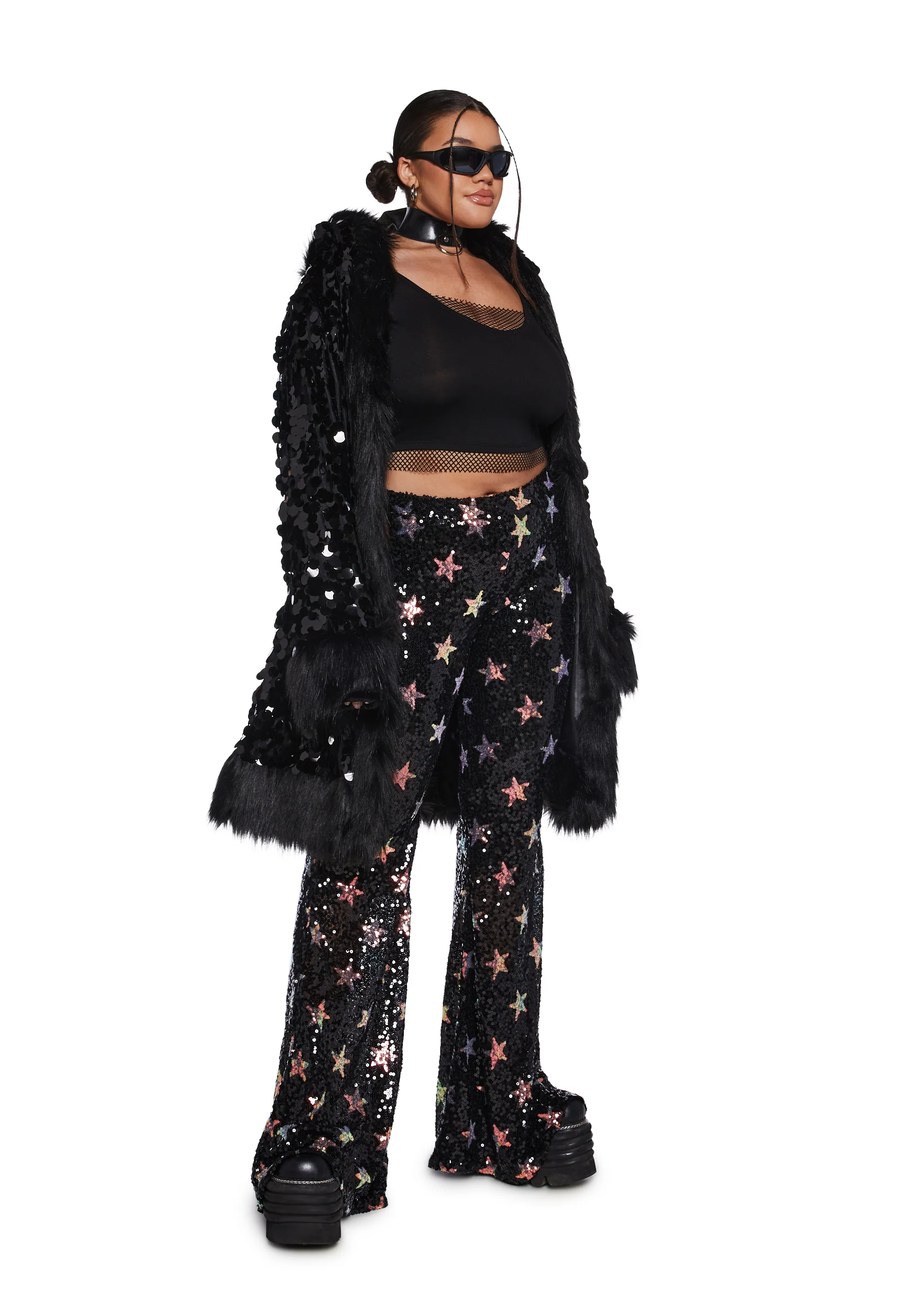 Celestial Groove Sequin Flare Pants - Image 7