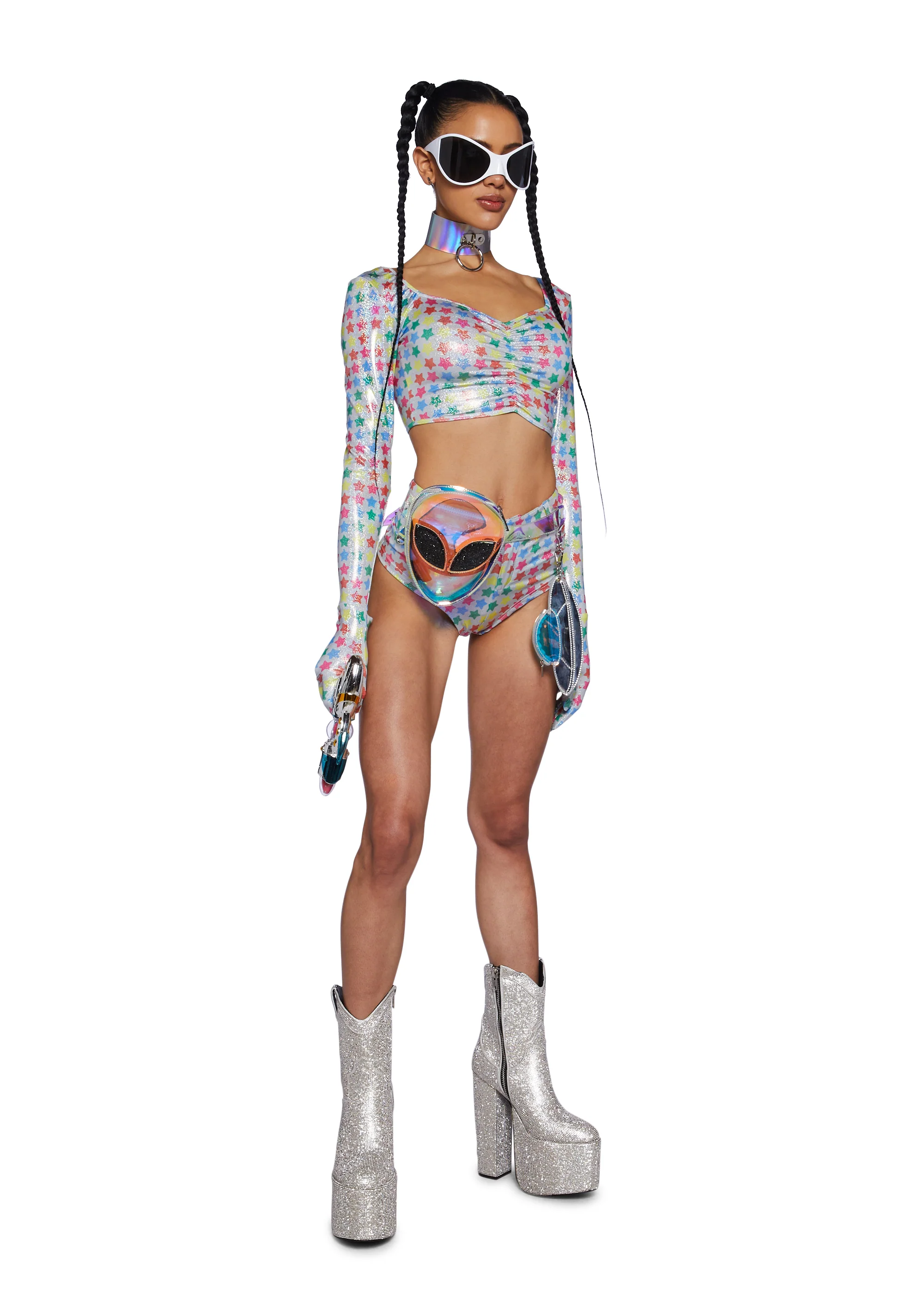 Celestial Prism Booty Shorts - Image 2