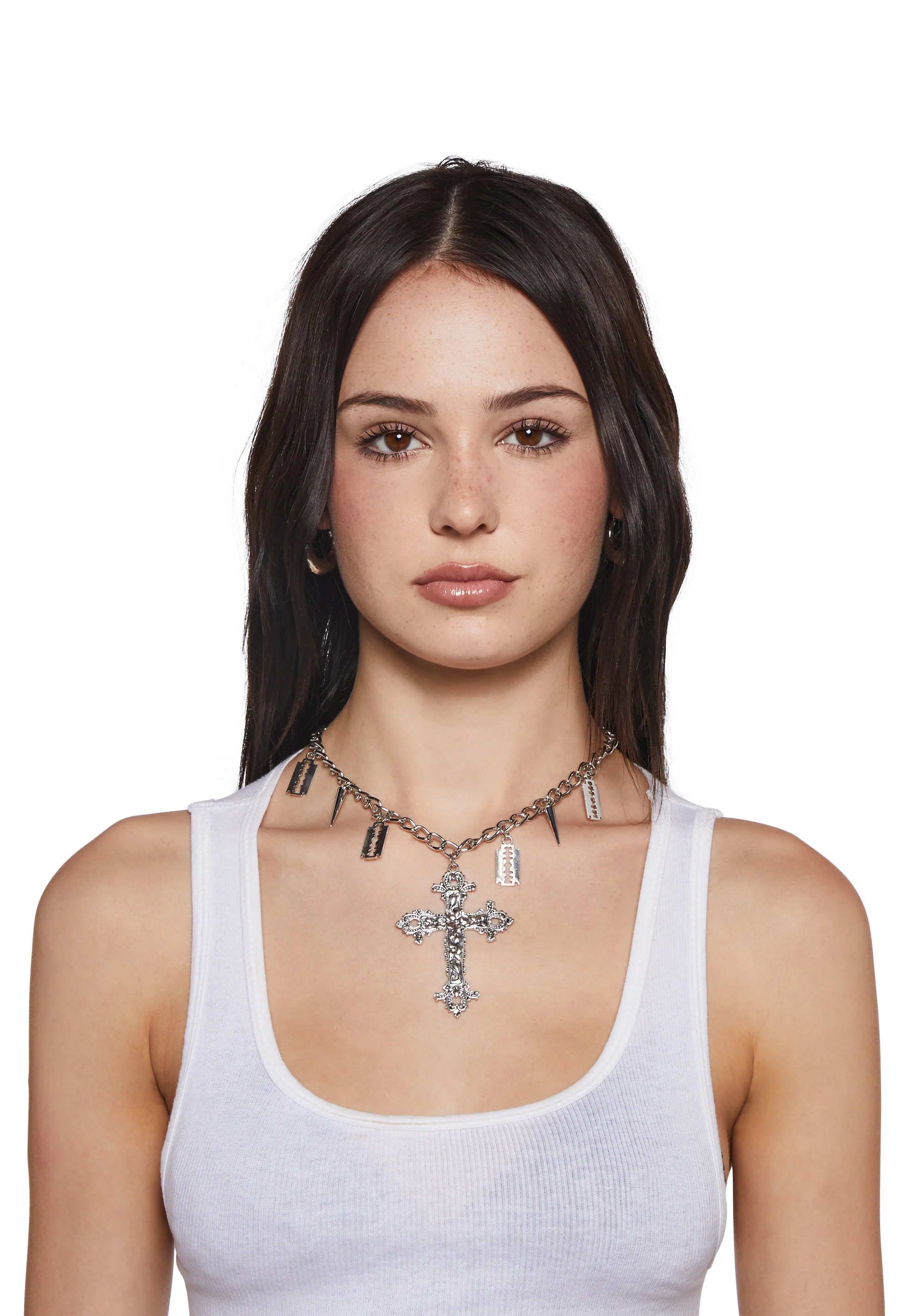Goth Cross Necklace - Image 2