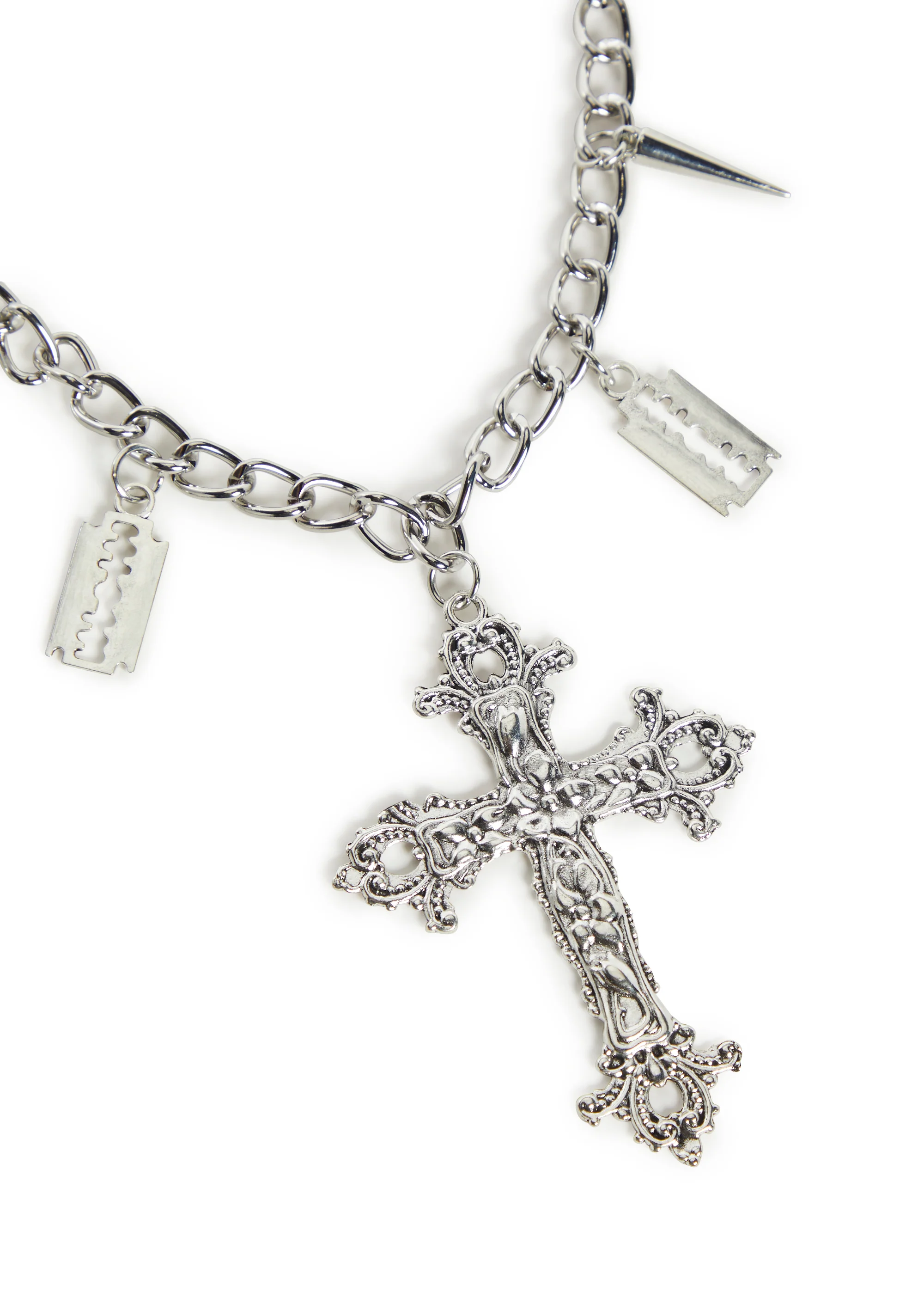 Goth Cross Necklace - Image 3