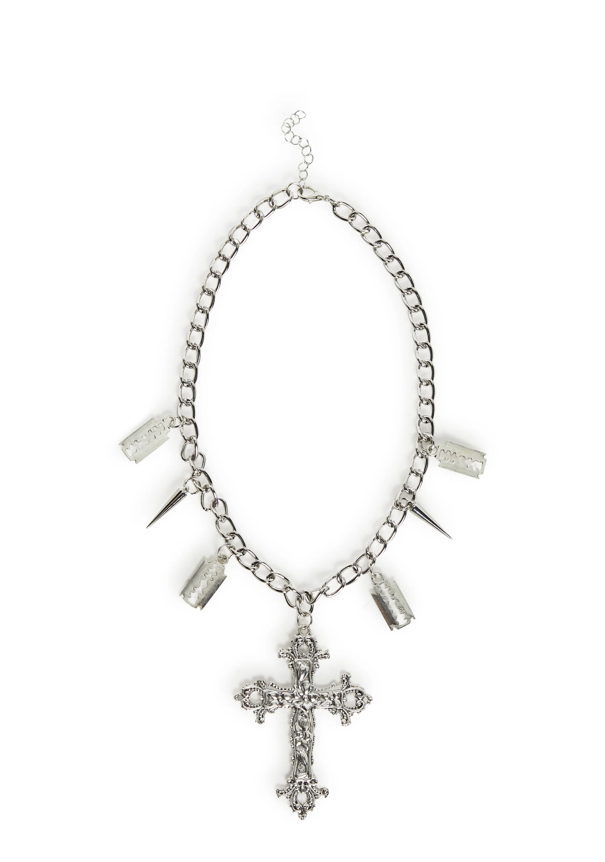 Goth Cross Necklace - Image 4