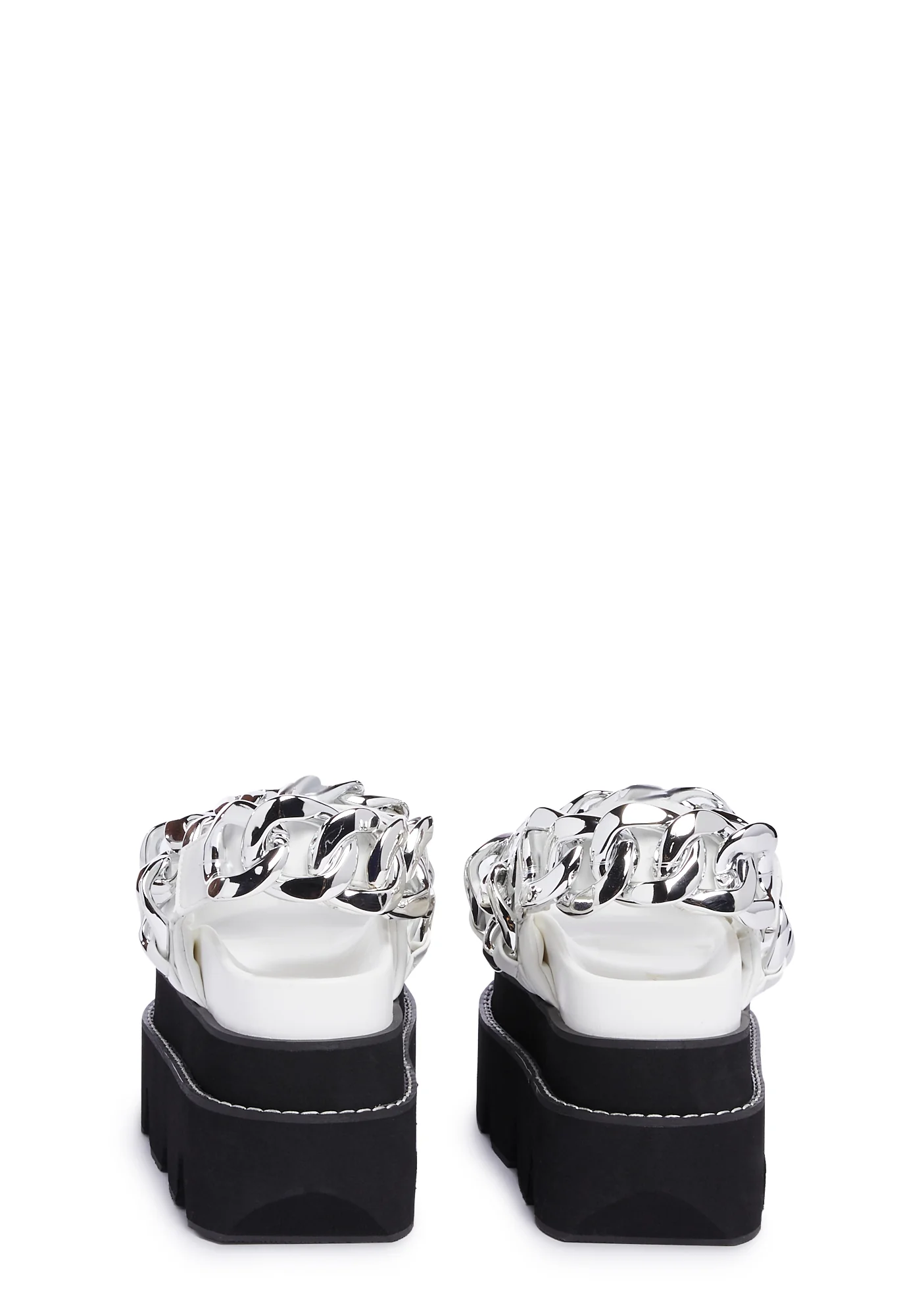 Chained To You Platform Sandals - White - Image 4
