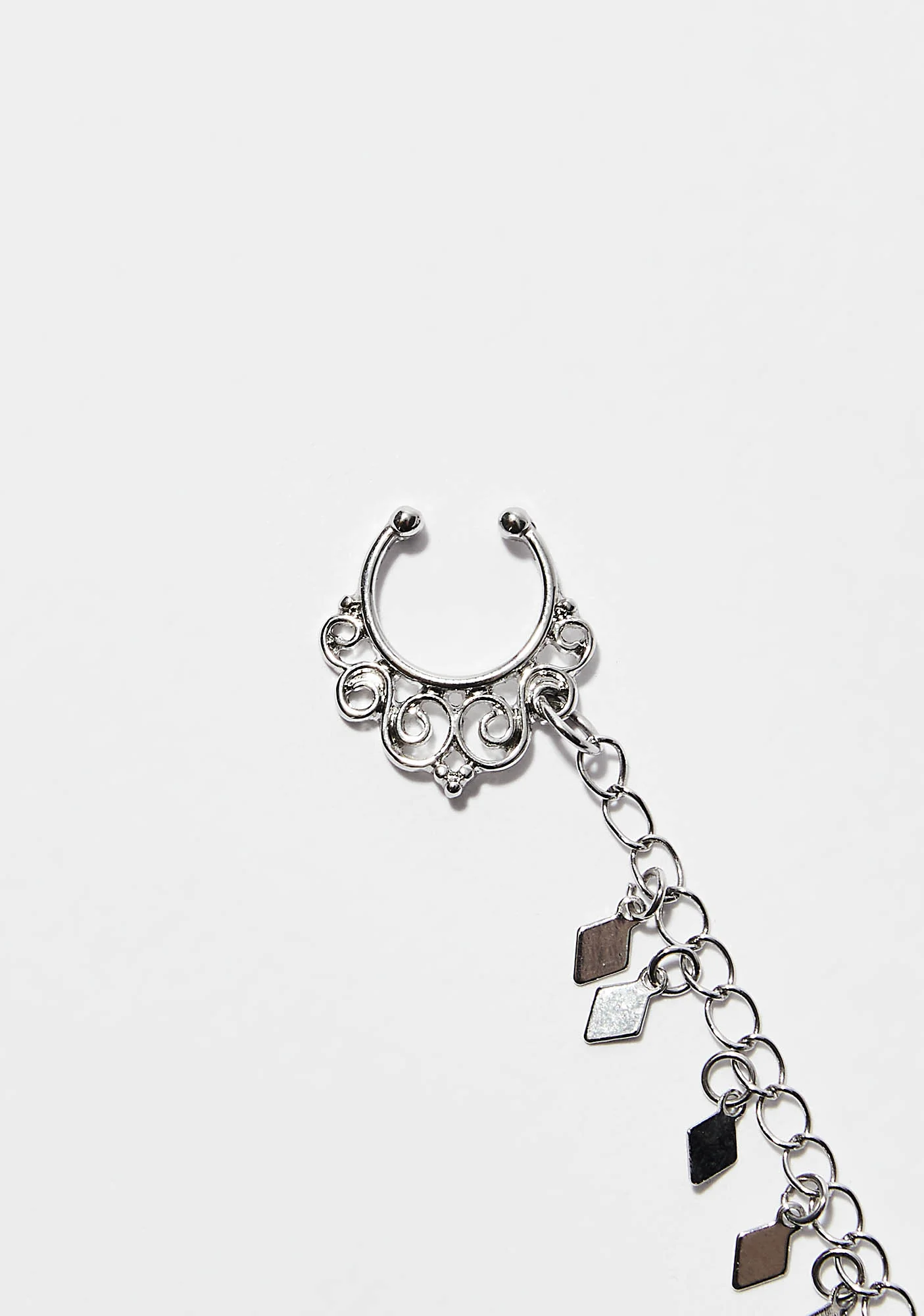 Chained Together Nose Earring Chain - Image 3
