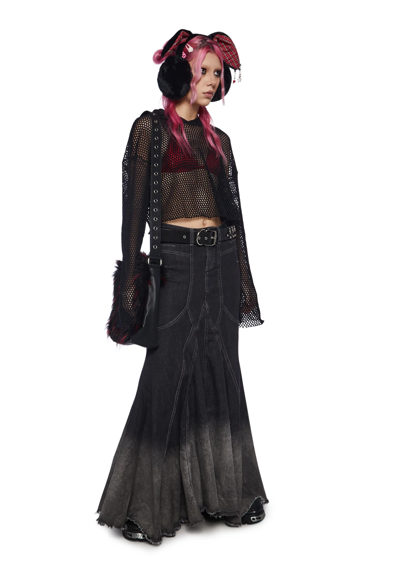 Chainmail Cropped Hoodie - Image 2