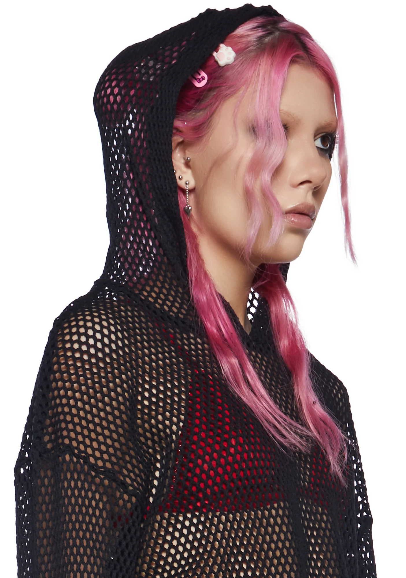 Chainmail Cropped Hoodie - Image 5