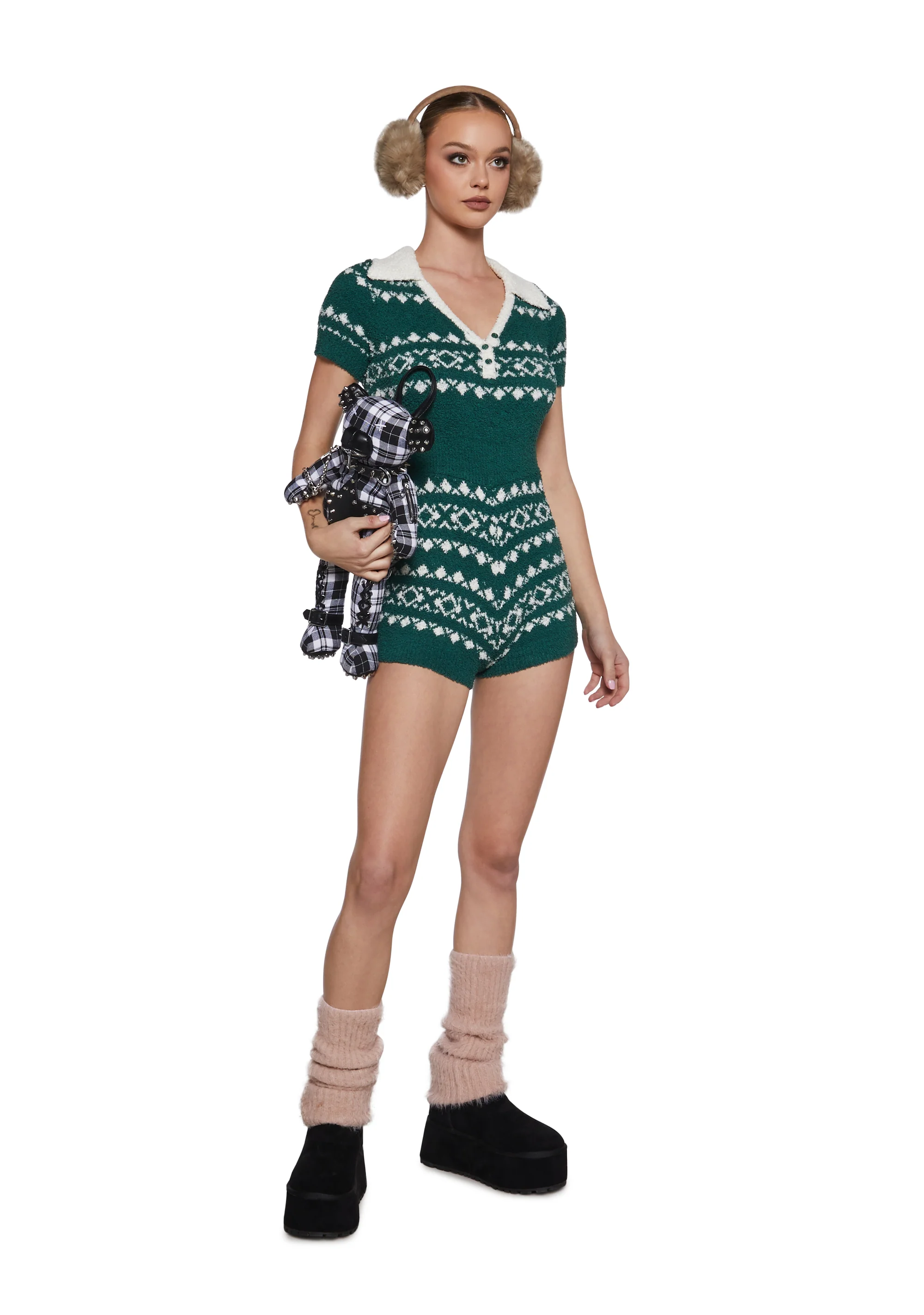 Chalet Dreams Fuzzy Romper - Image 2