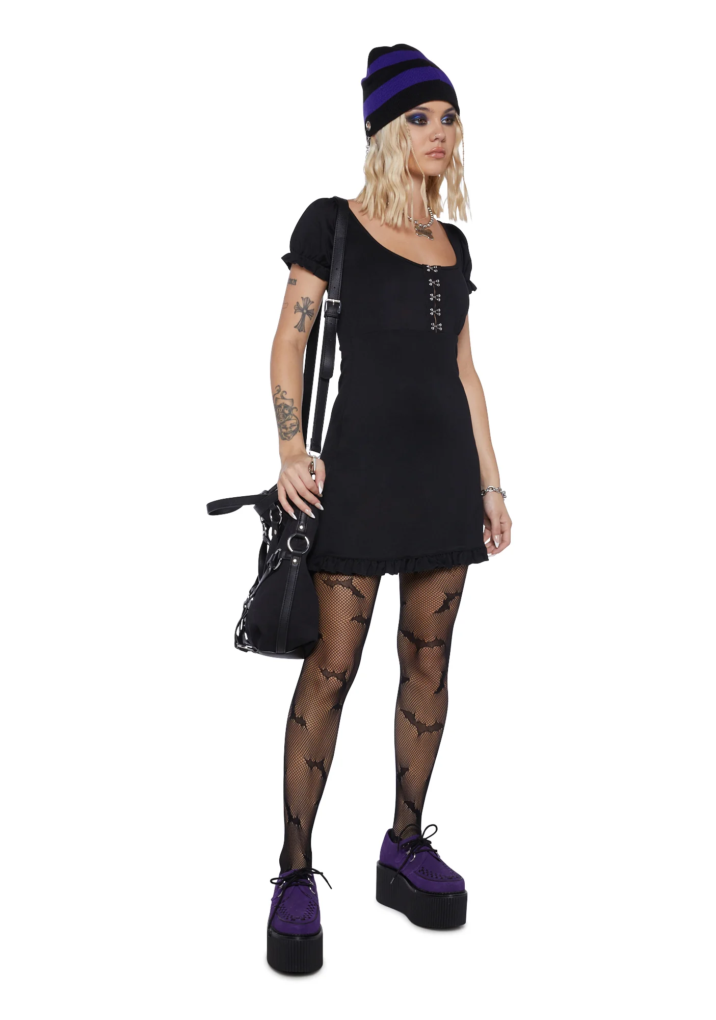 Chamber Charm Bat Print Tights - Image 2