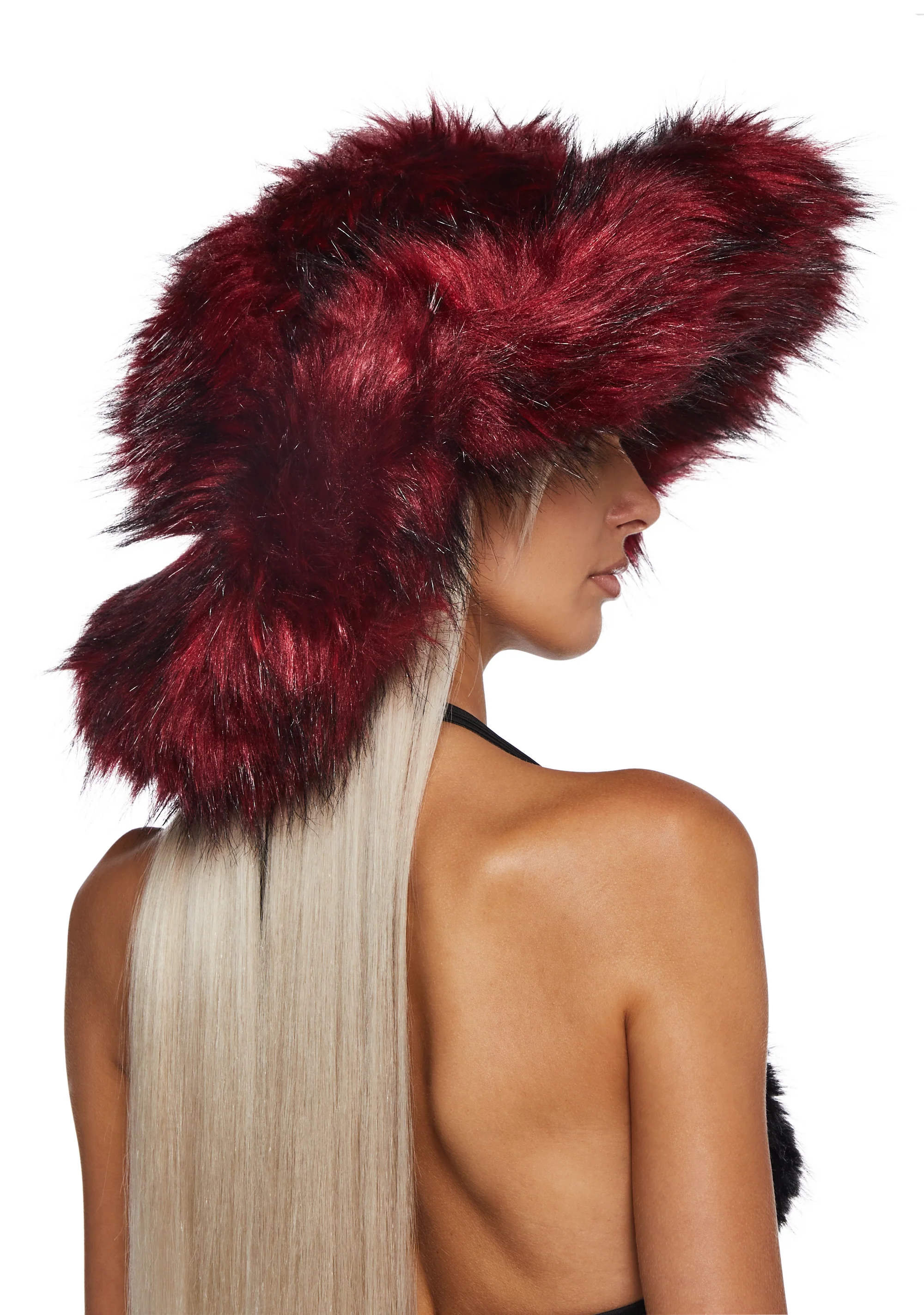 Chamber Faux Fur Bucket Hat - Red - Image 3