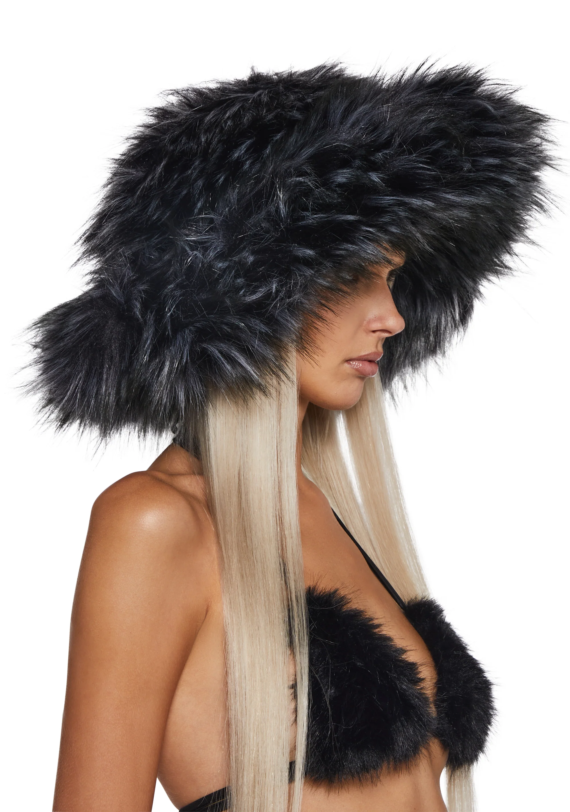 Chamber Faux Fur Bucket Hat - Gray - Image 2