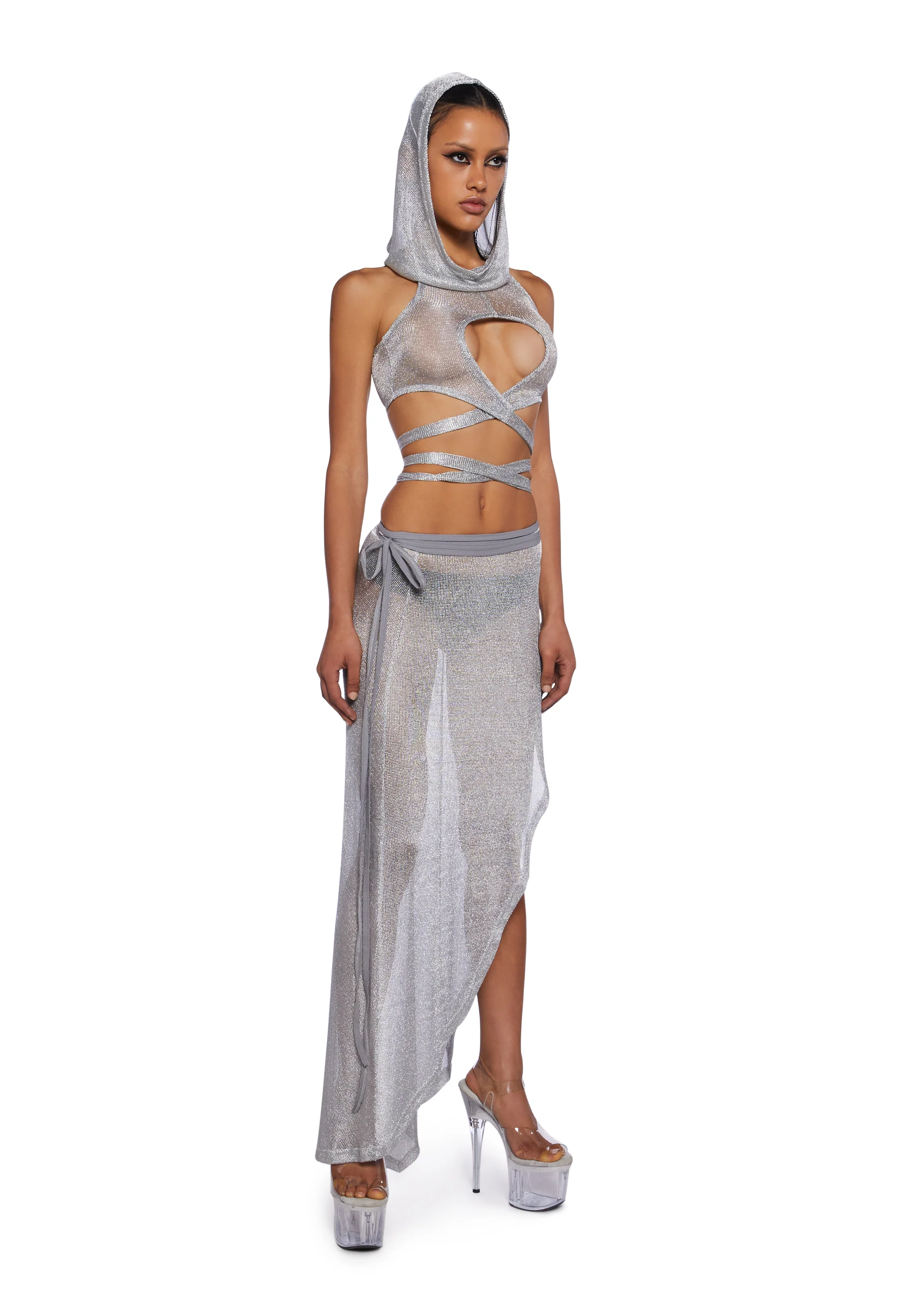 Chamber Metallic Maxi Skirt - Image 2