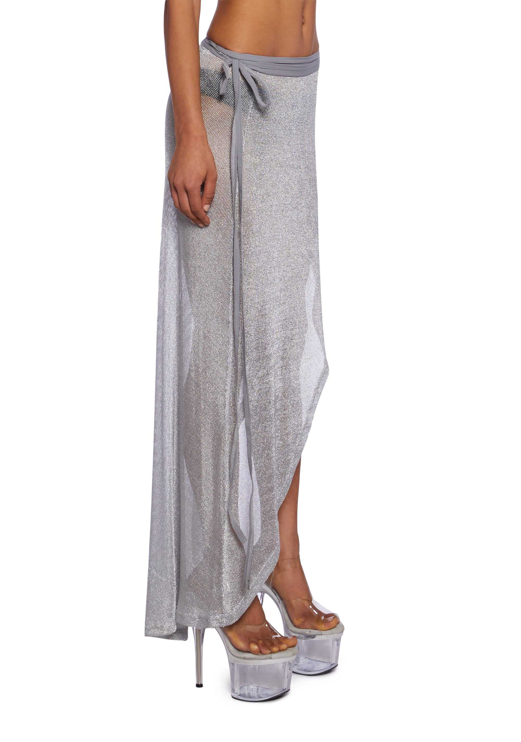 Chamber Metallic Maxi Skirt - Image 3