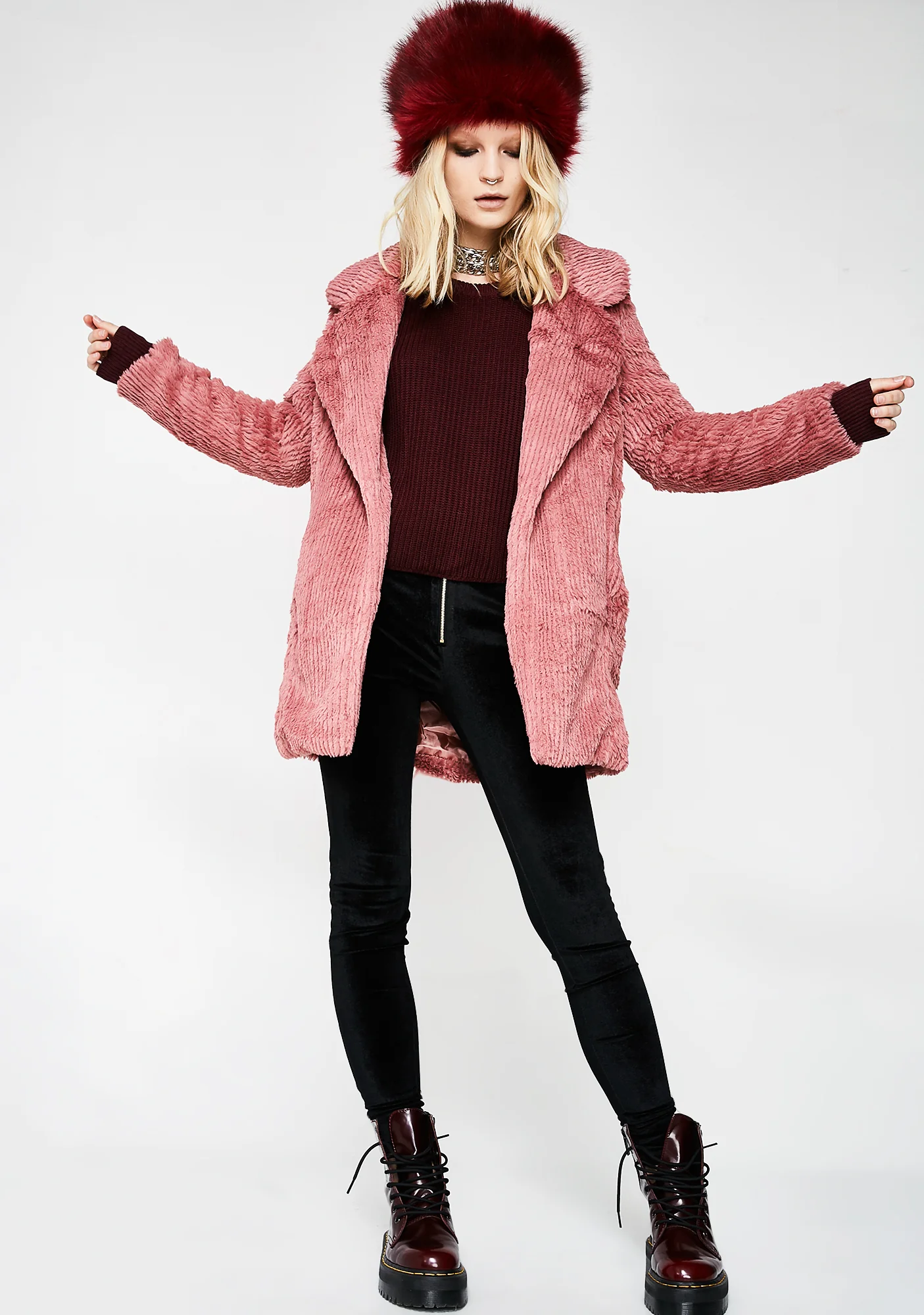 Champagne Dreams Ribbed Coat - Image 5
