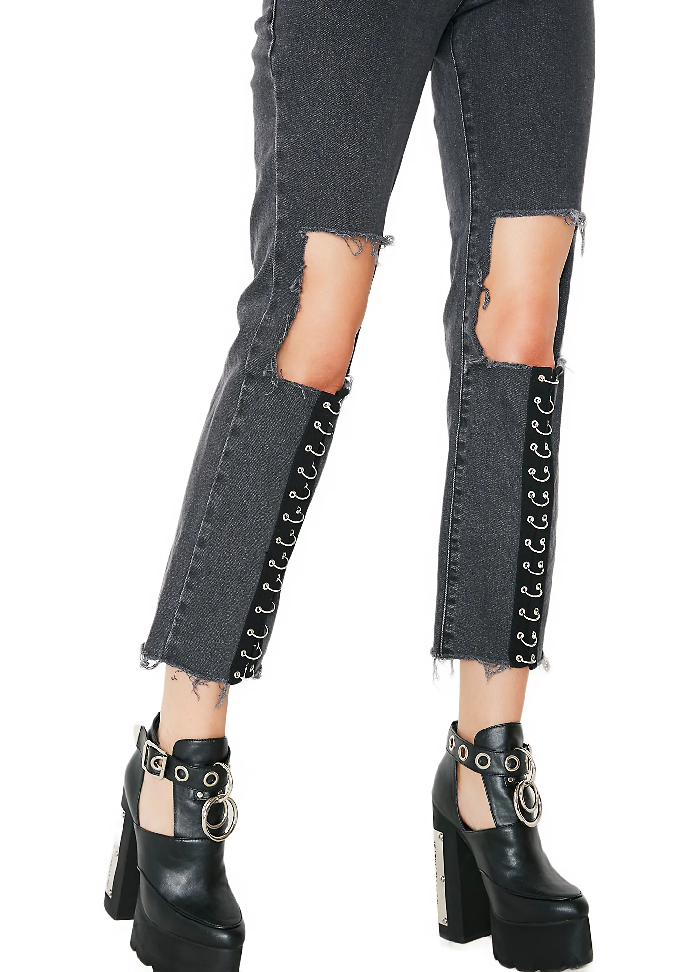 Charcoal Brace Jeans - Image 3