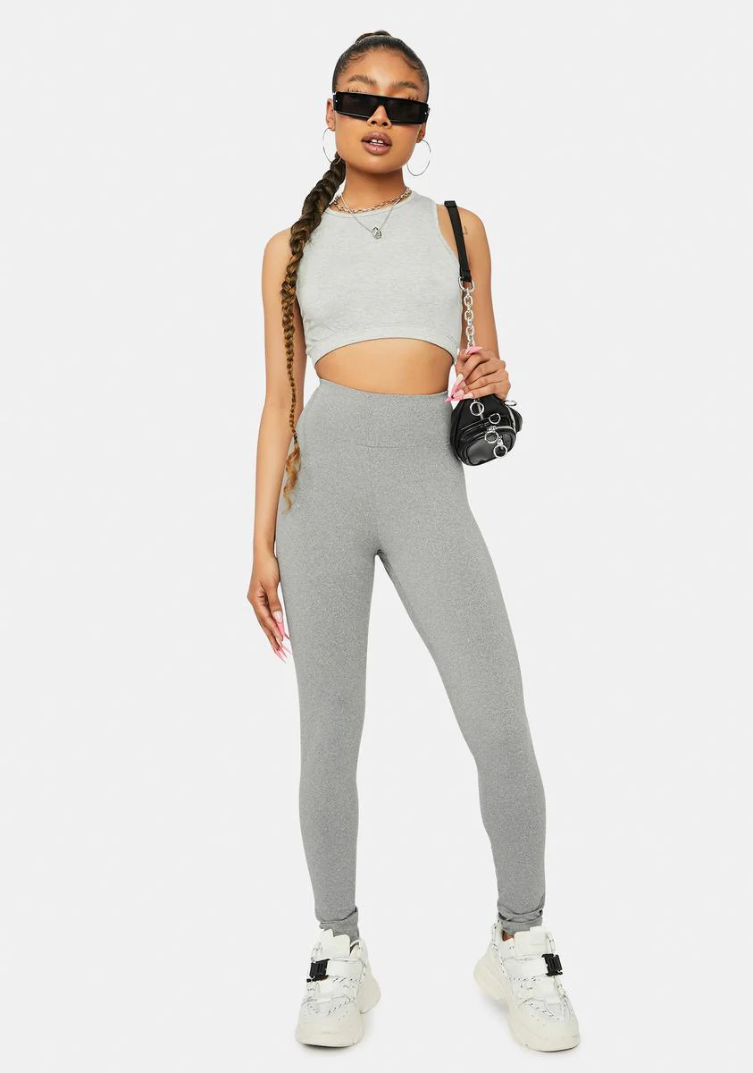 Charcoal Mountain Climber High Waisted Leggings - Image 3