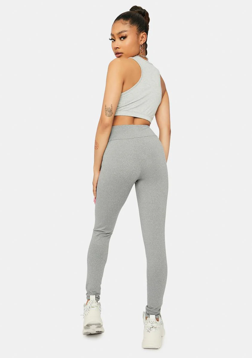 Charcoal Mountain Climber High Waisted Leggings - Image 4