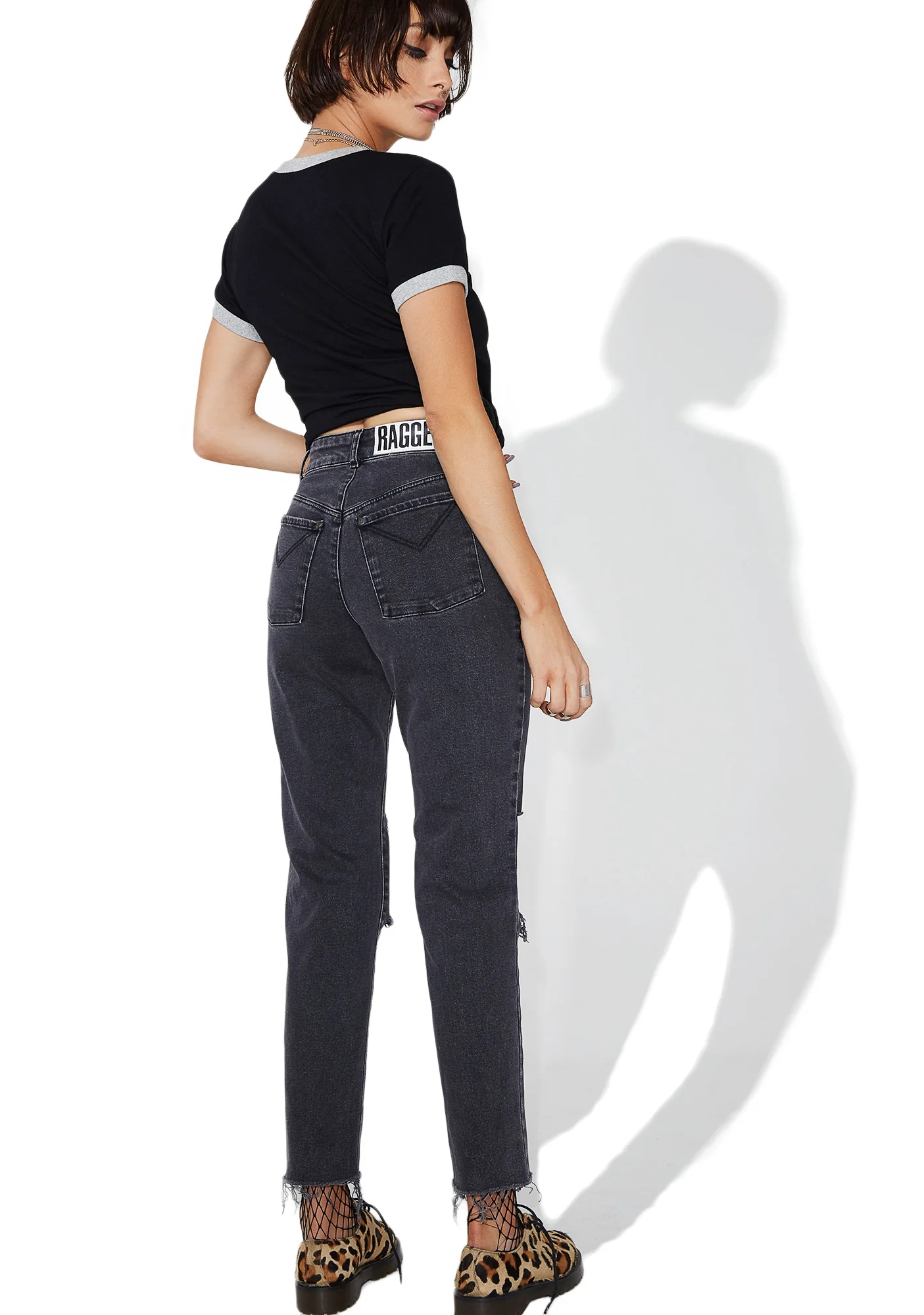 Charcoal Scratch Jeans - Image 4