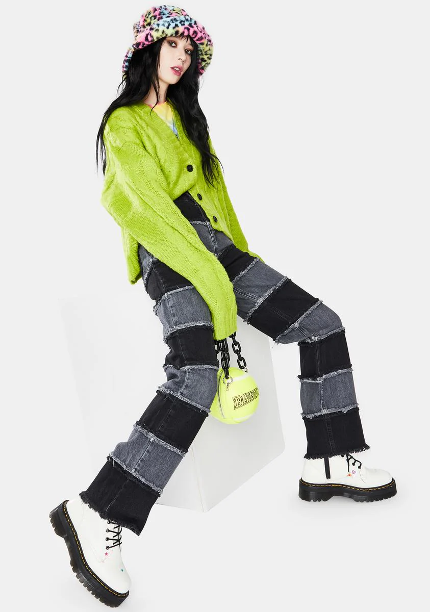 Charcoal Shredder Wide Leg Jeans - Image 3