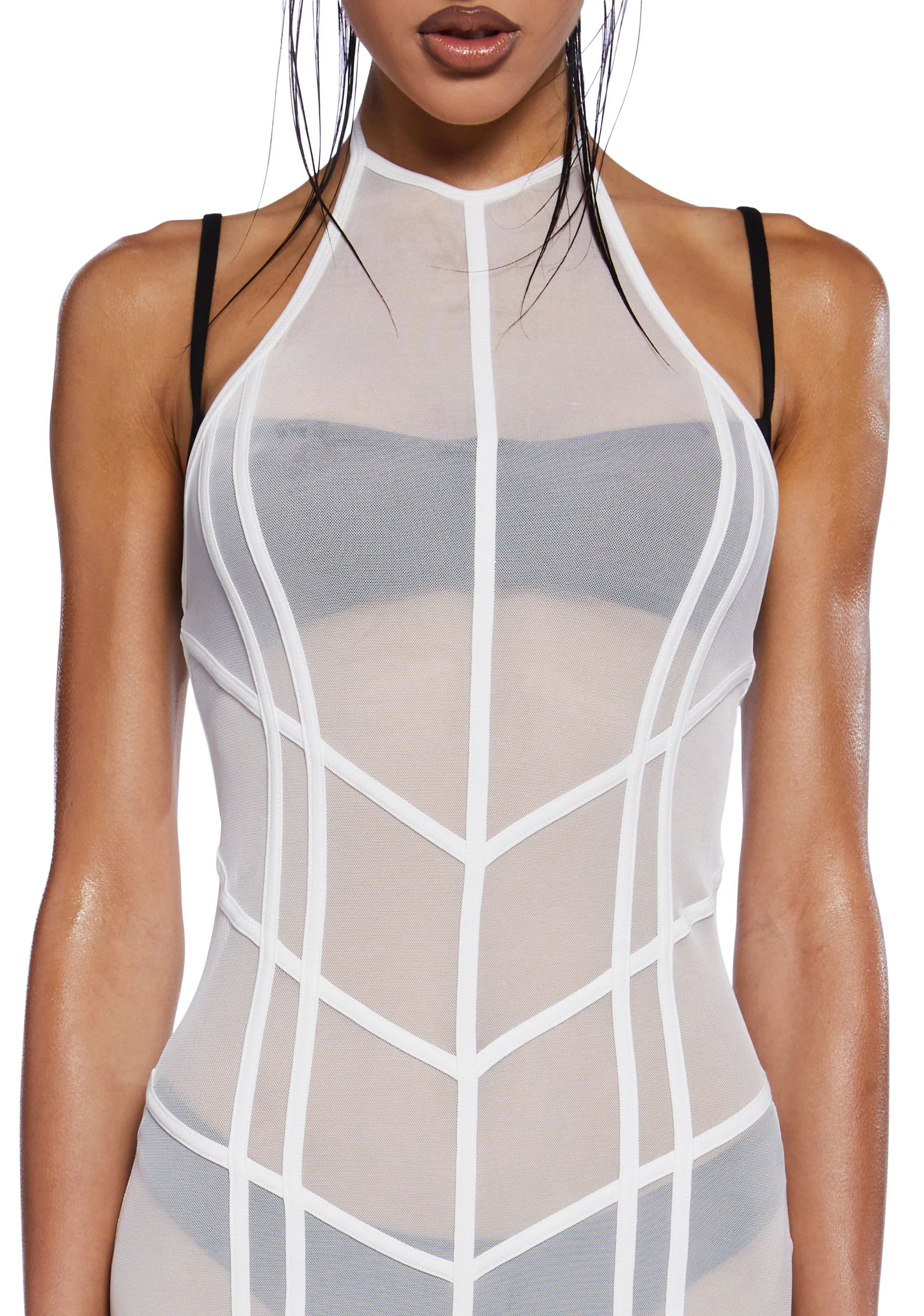 Charged Mesh Maxi Dress - Image 2