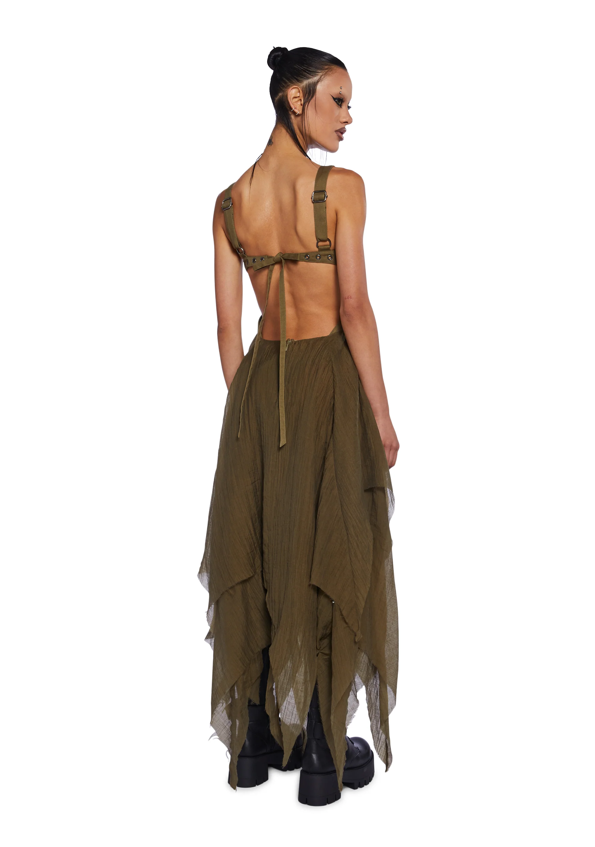 Charged Shredded Midi Dress - Image 4