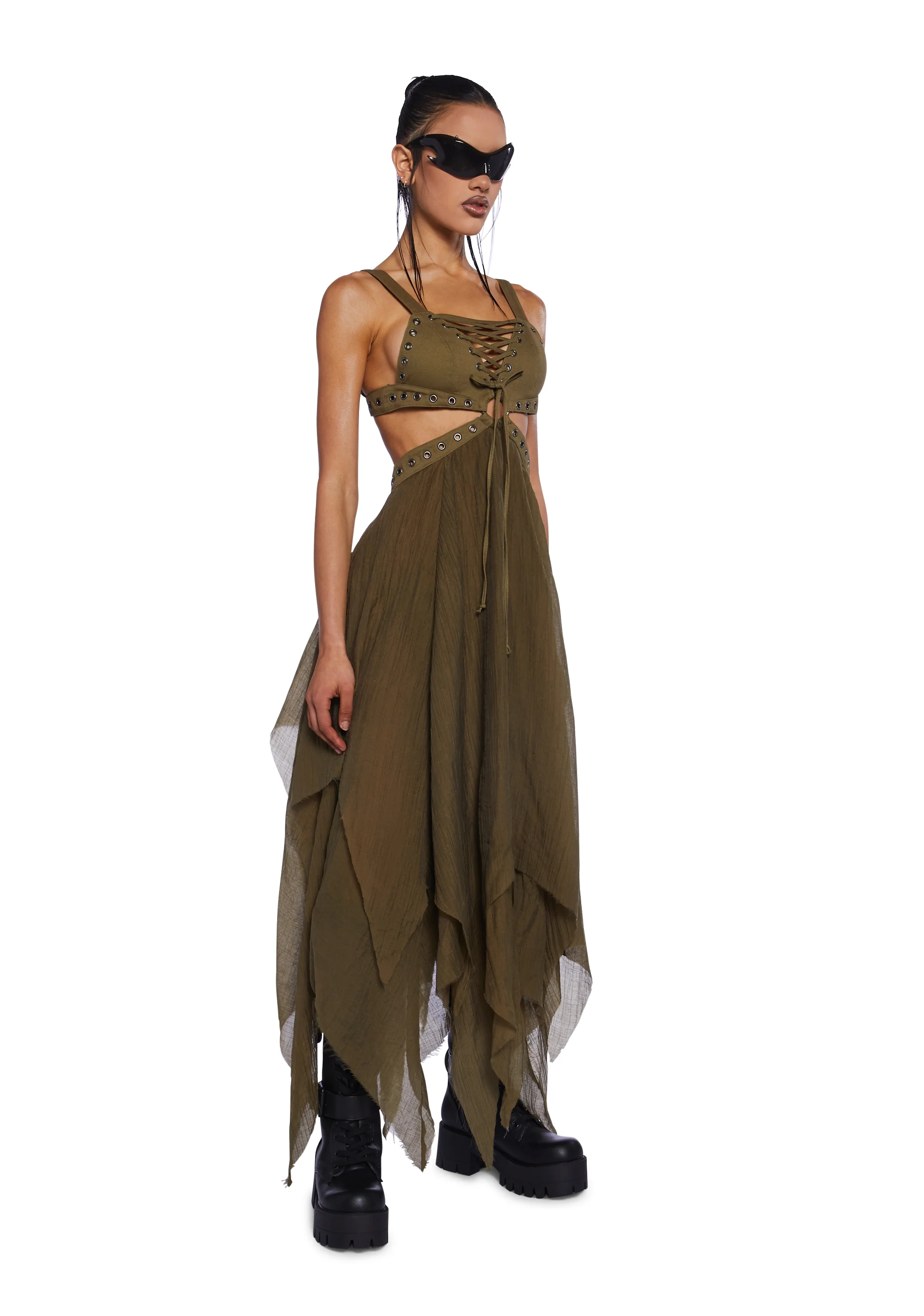 Charged Shredded Midi Dress - Image 5