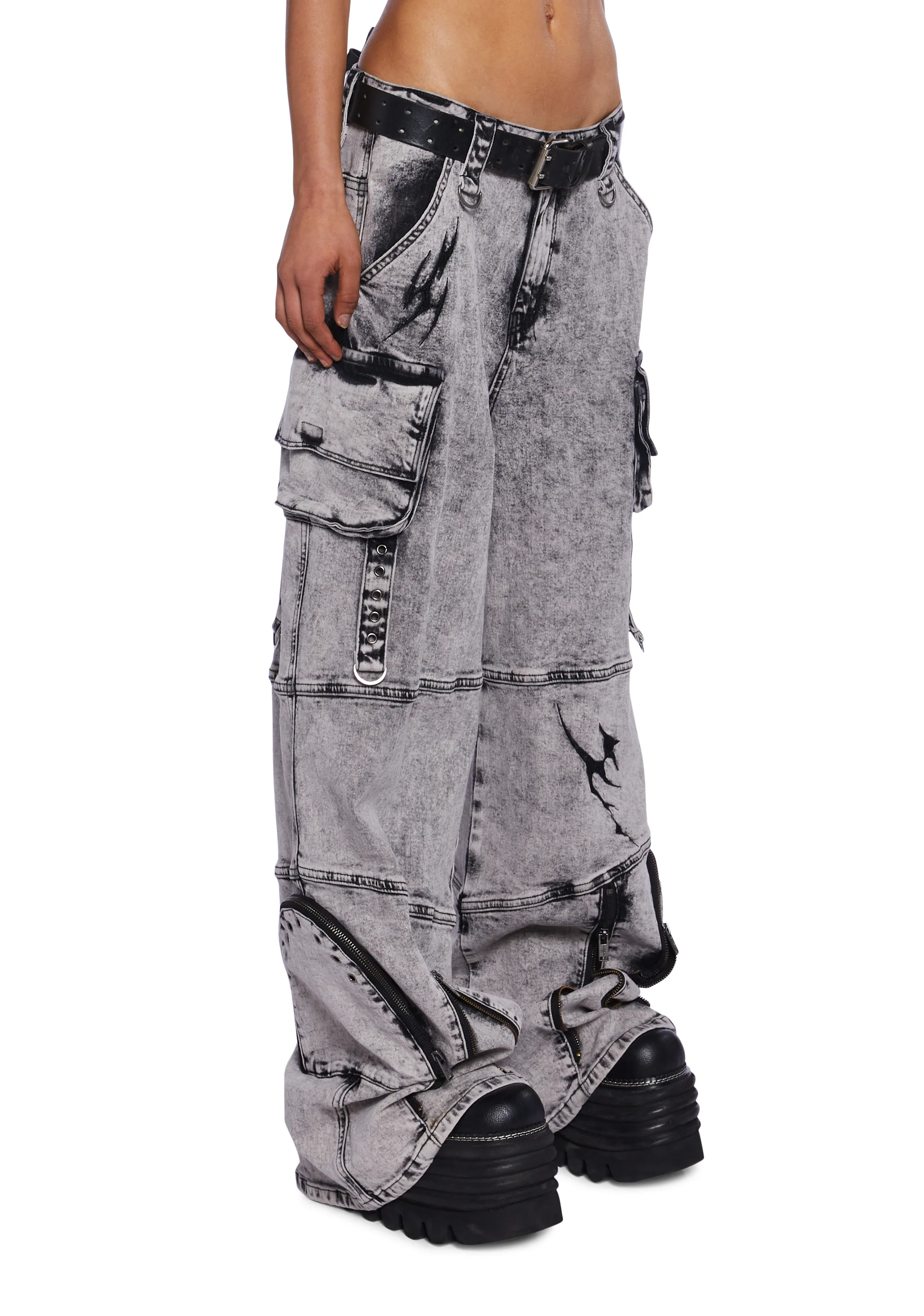 Charged Washed Cargo Jeans - Image 3