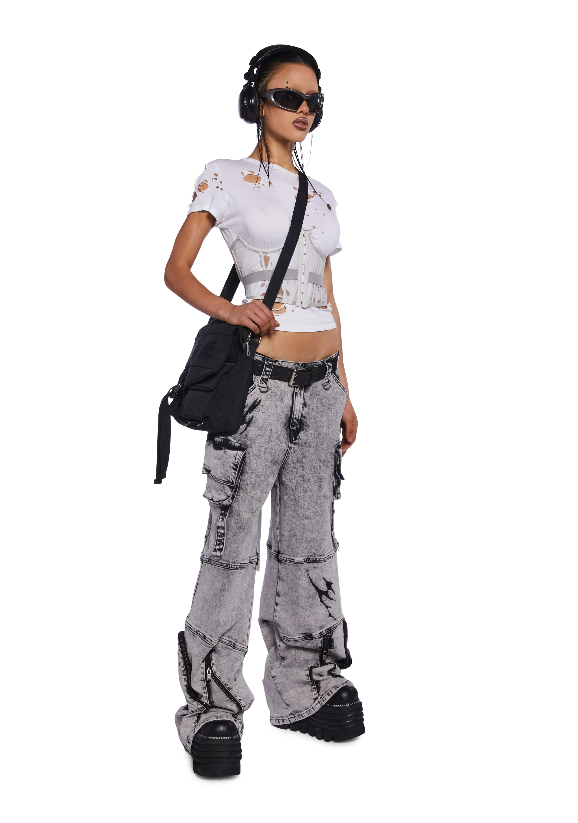 Charged Washed Cargo Jeans - Image 5