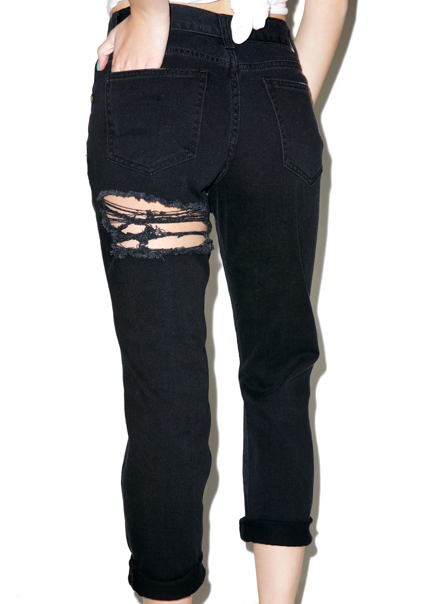Charley Destroyed Boyfriend Jeans - Image 3