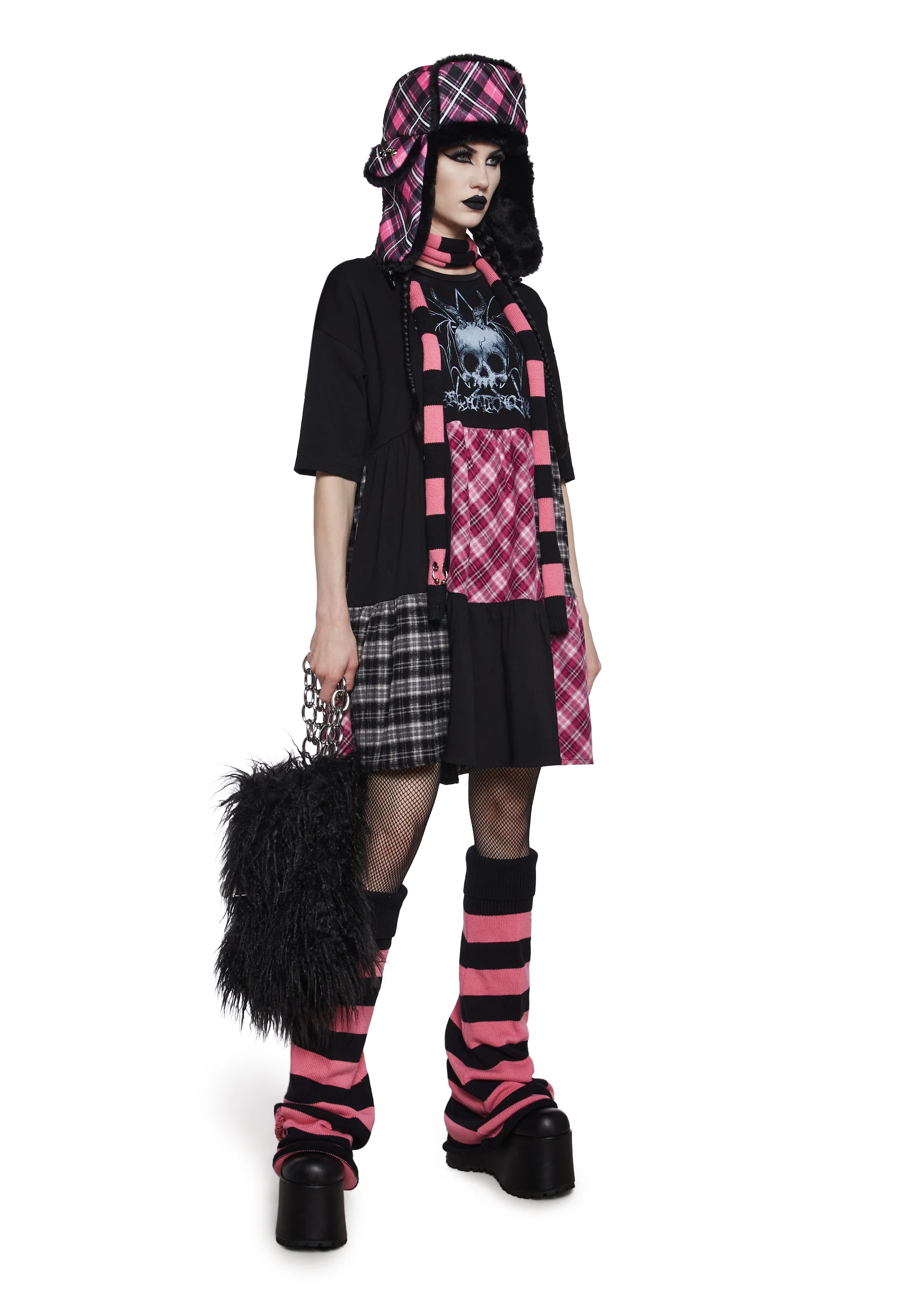 Charmed Wrath Patchwork Babydoll Dress - Image 2