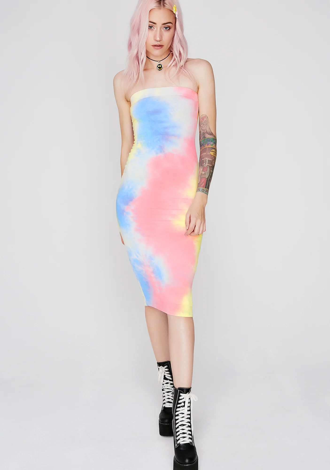 Chase The Rainbow Strapless Dress - Image 3