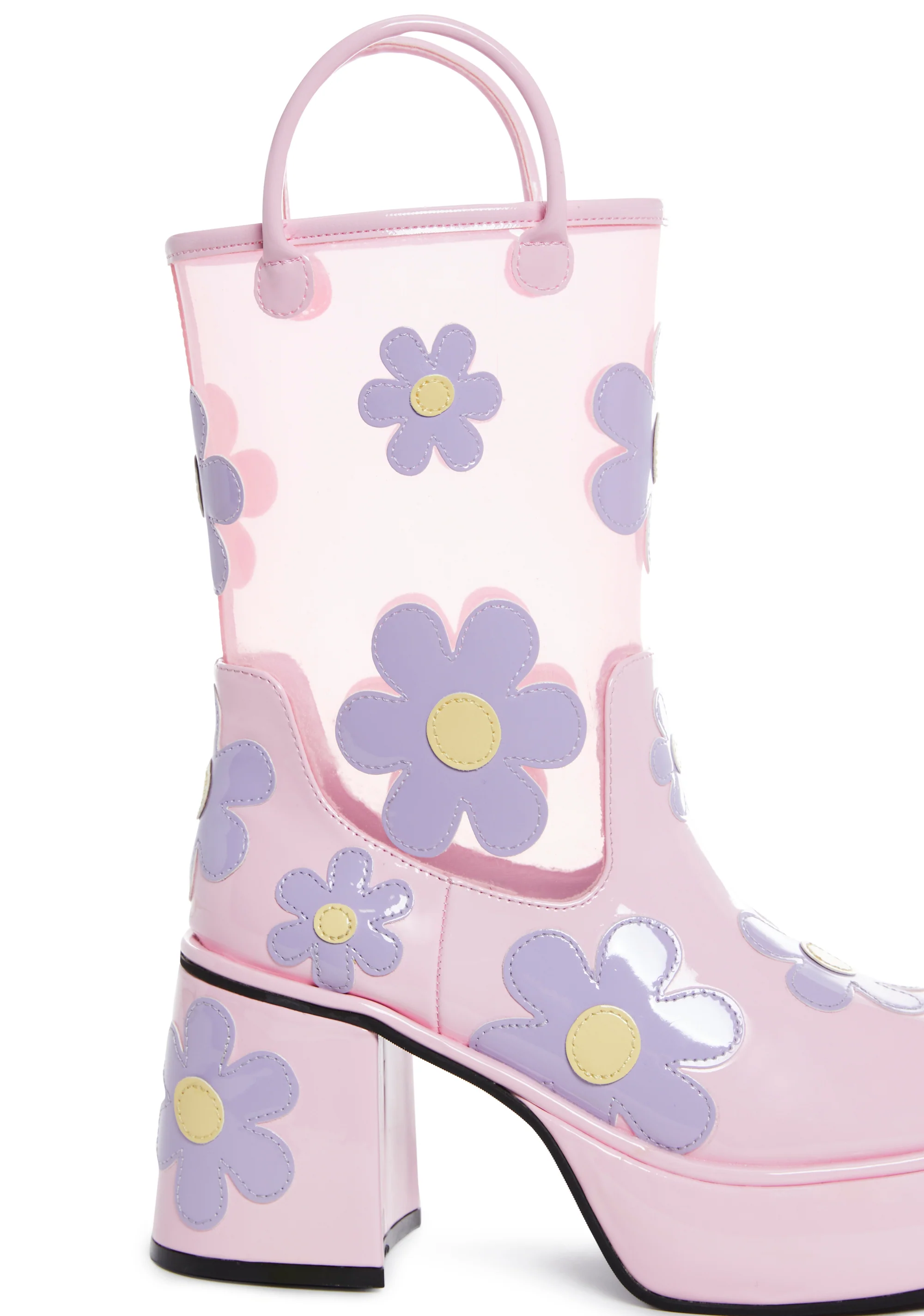 Chasing Daydreams Rain Booties - Pink - Image 3